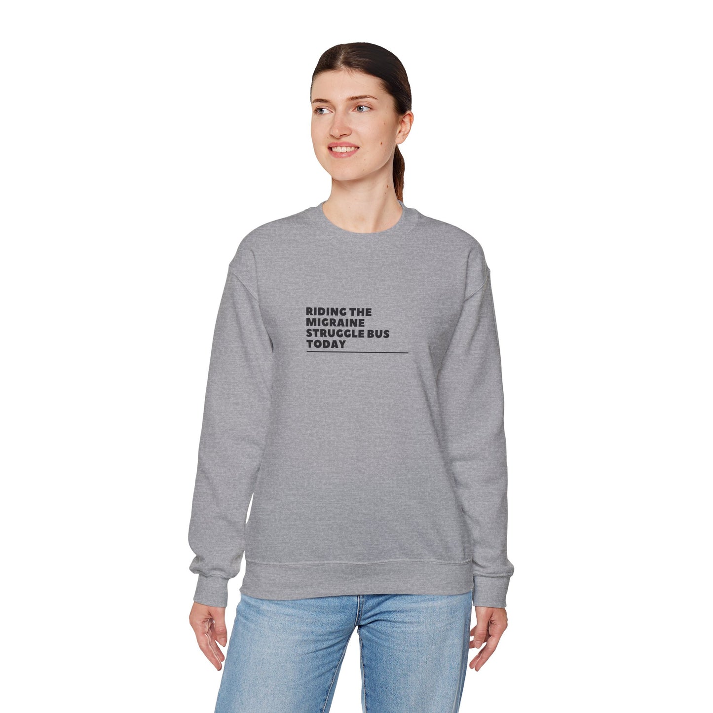 Unisex Migraine Day Invisible Illness Riding The Struggle Bus Warrior Sweatshirt