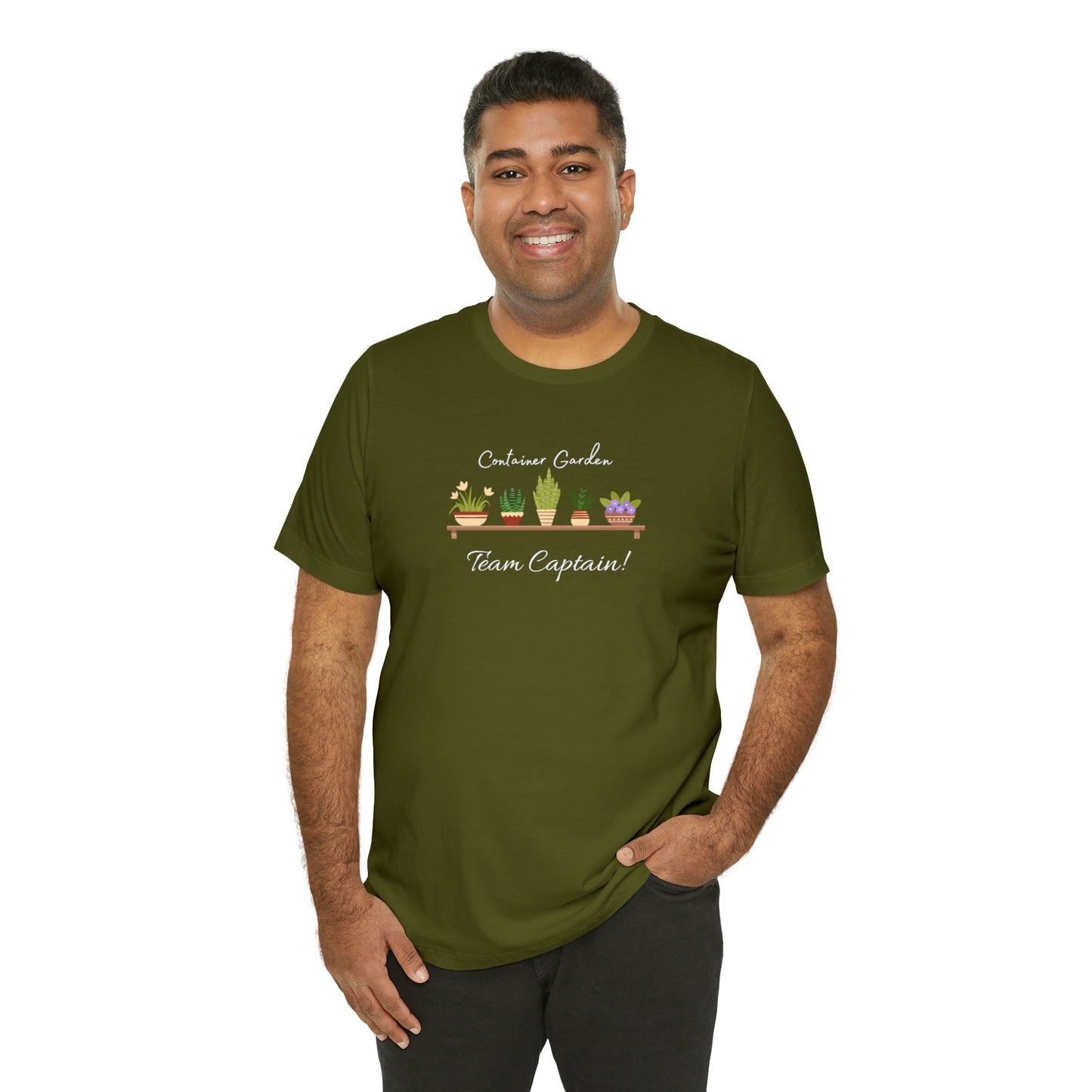 Unisex Garden Themed Container Garden Team Captain Gardening T-Shirt