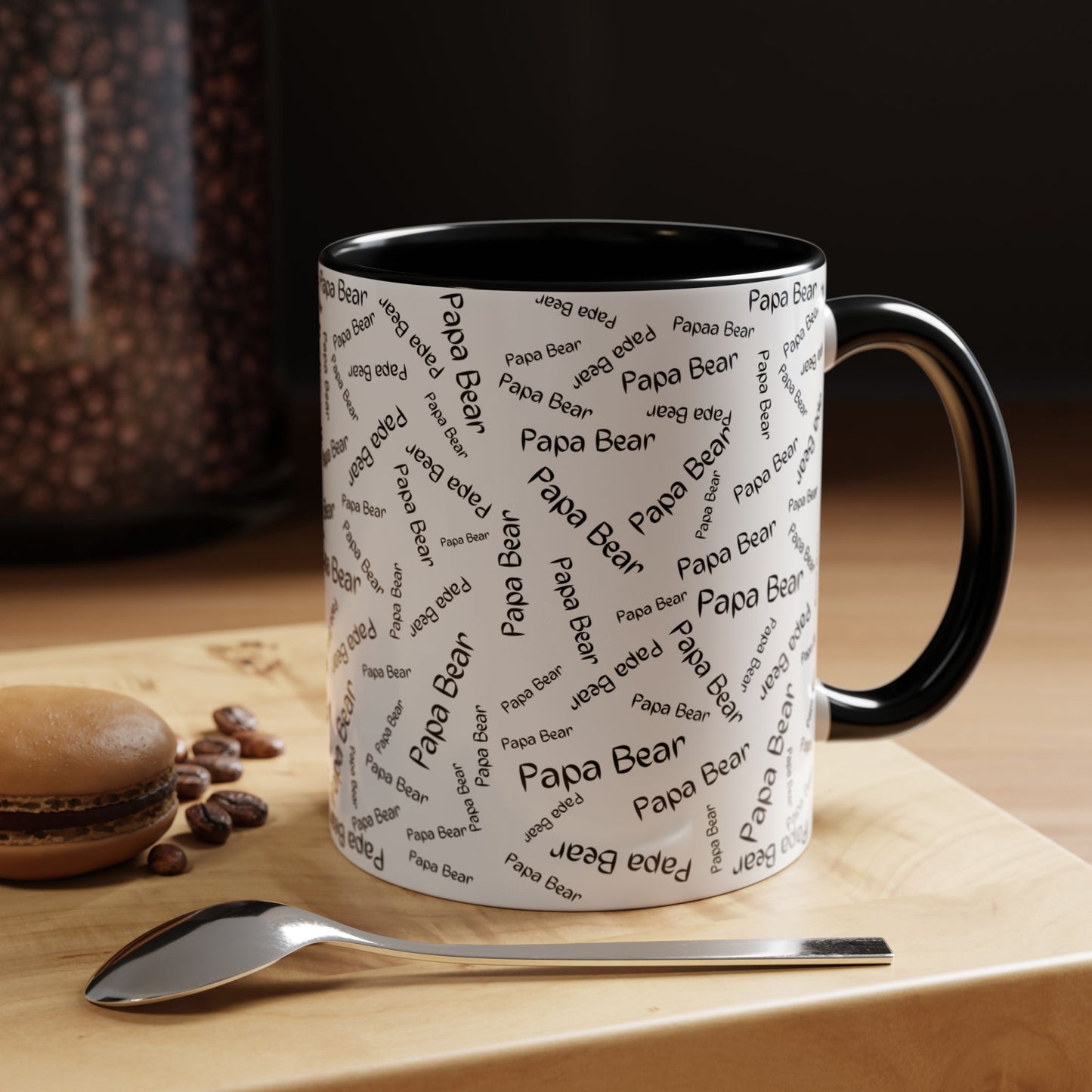 11oz/15oz Papa Bear Word Scramble Coffee Mug