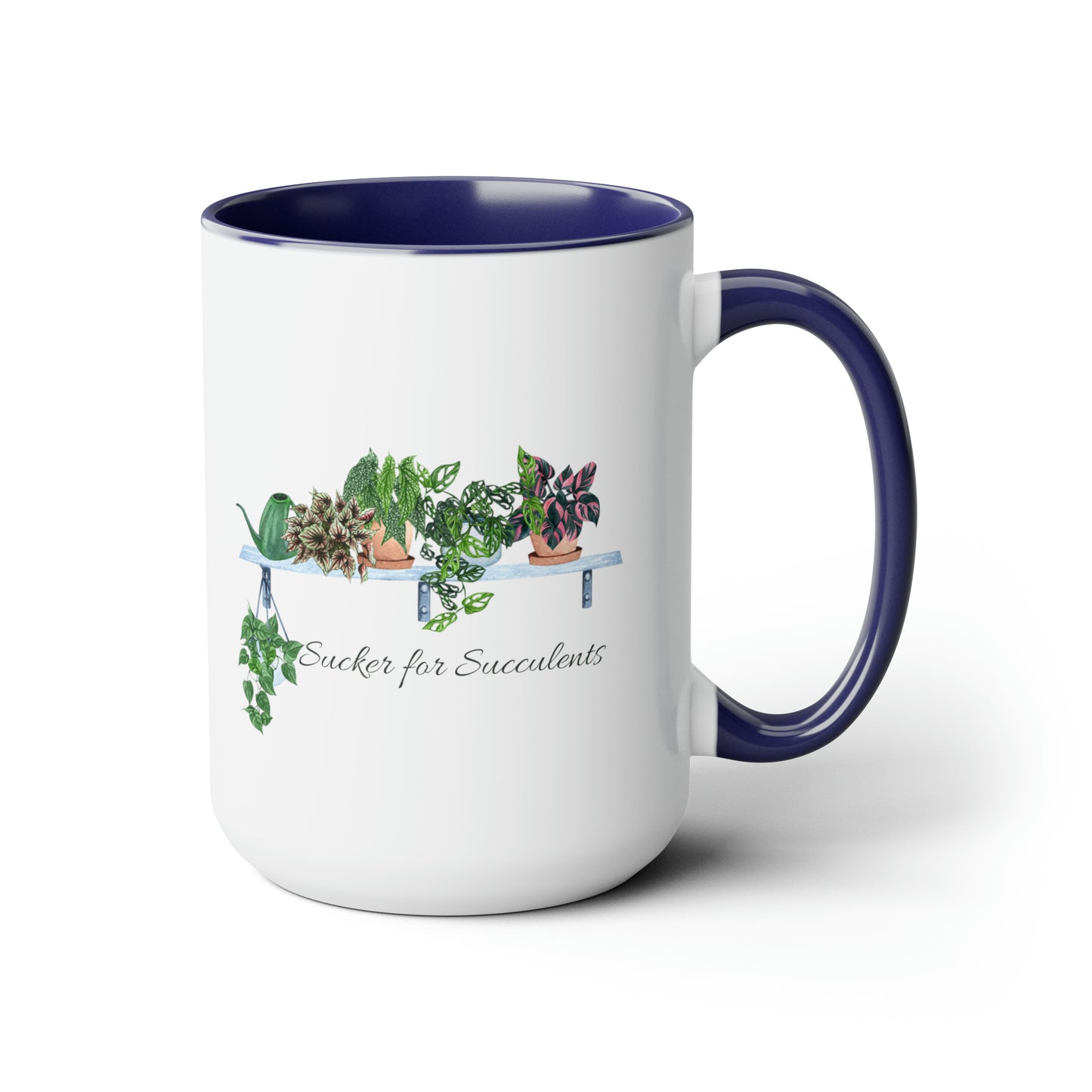 15oz Garden Themed Coffee Mug Sucker for Succulents