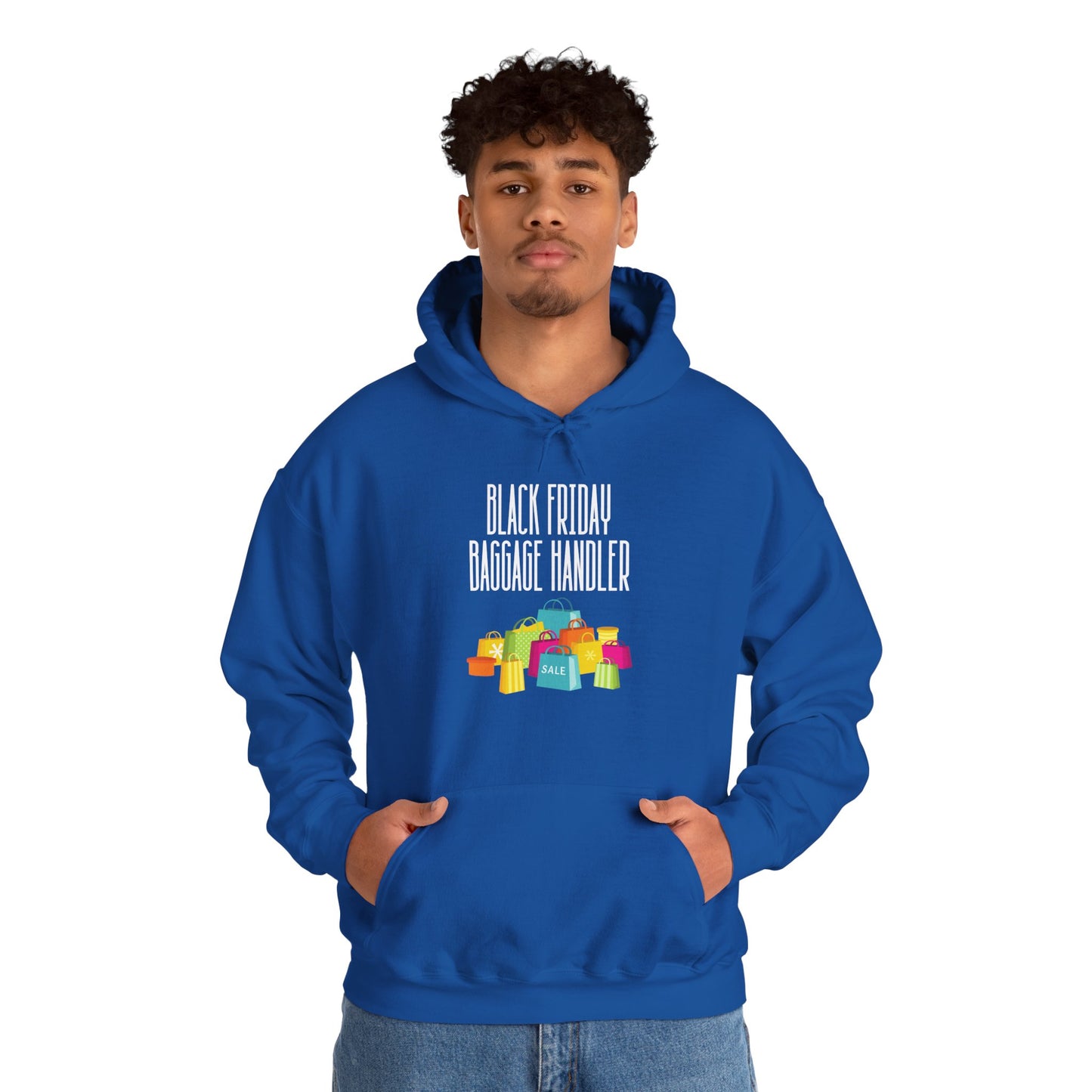 Unisex Heavy Blend™ Black Friday Christmas Sales Baggage Handler Shopping Sales Hooded Sweatshirt
