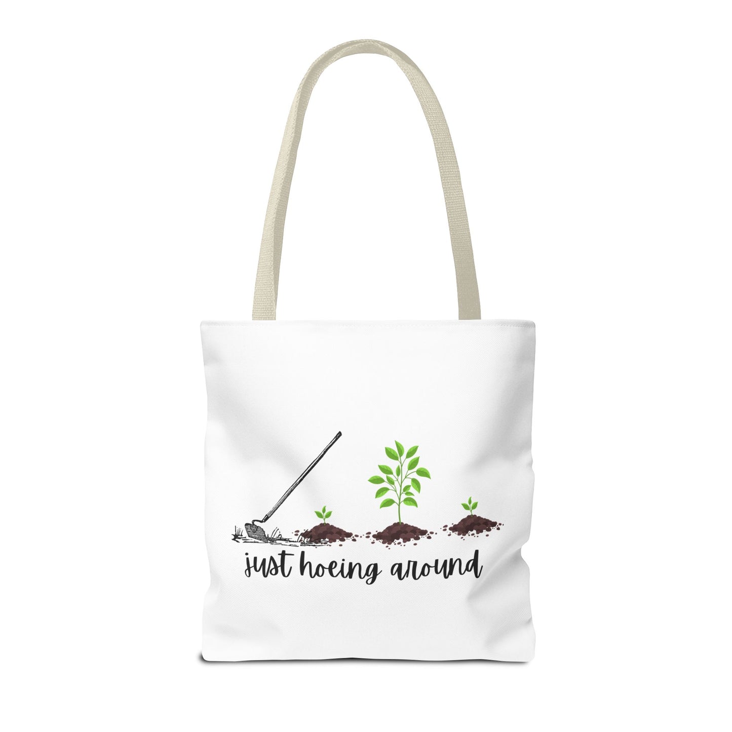 Unisex Just Hoeing Around Gardening Themed All Over Print Tote Bag