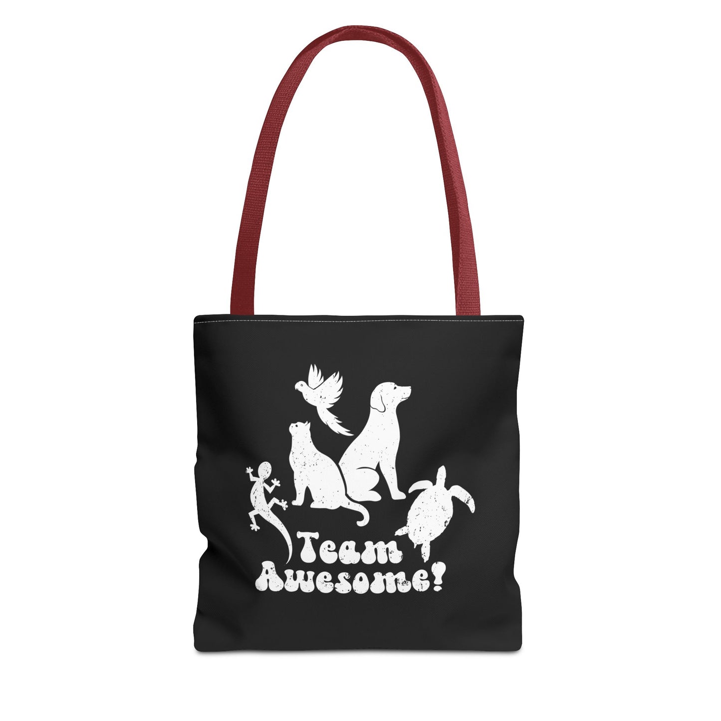 Unisex Animal Lover Lizard Cat Bird Dog Turtle Team Awesome Tote Bag