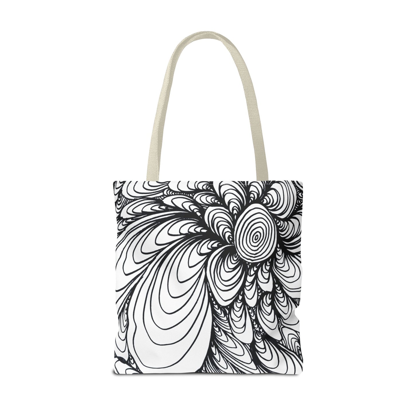 Unisex Original Doodle Art All Over Print Tote Bag - Apricots Noir