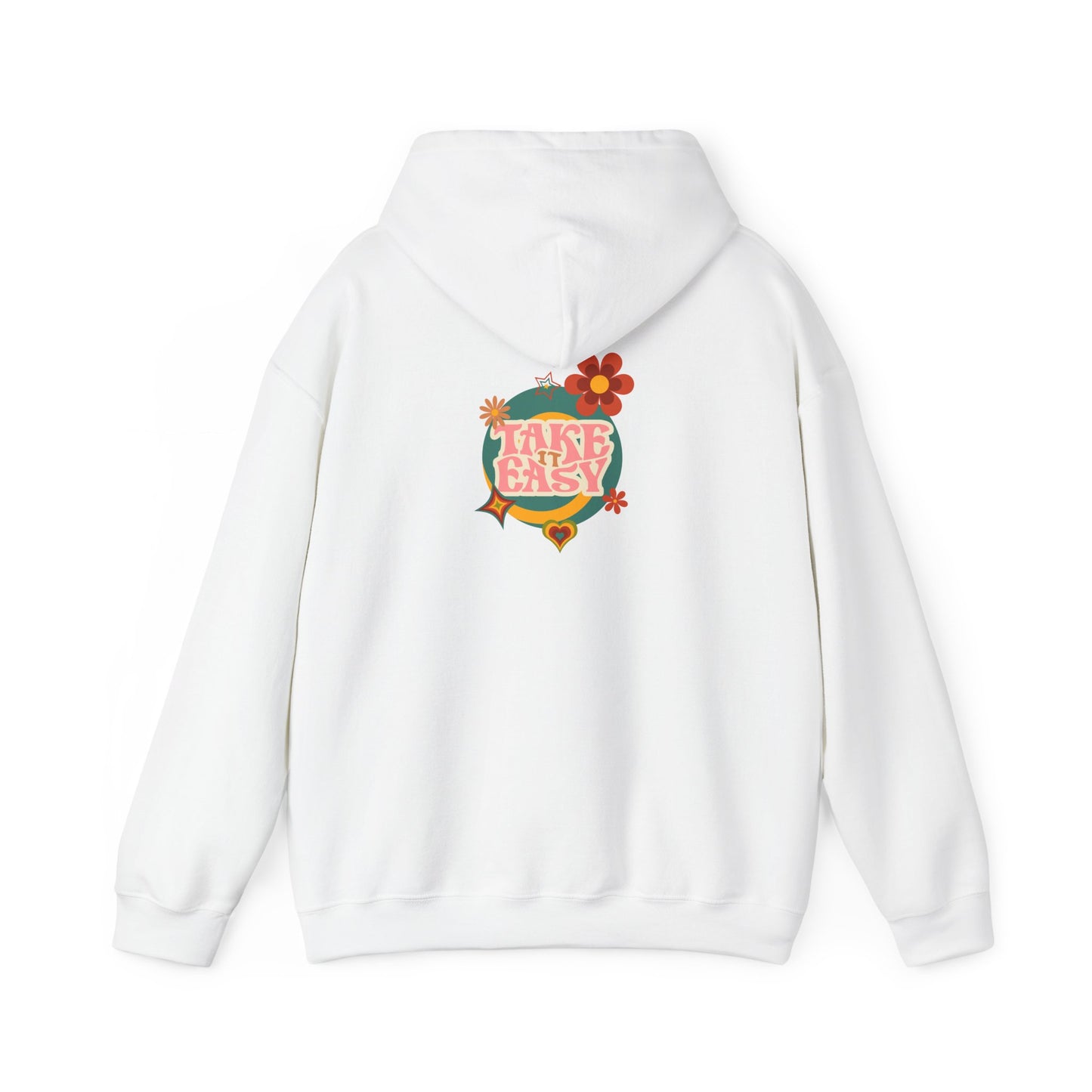 Unisex Heavy Blend™ Retro Vibes Take It Easy Hooded Sweatshirt