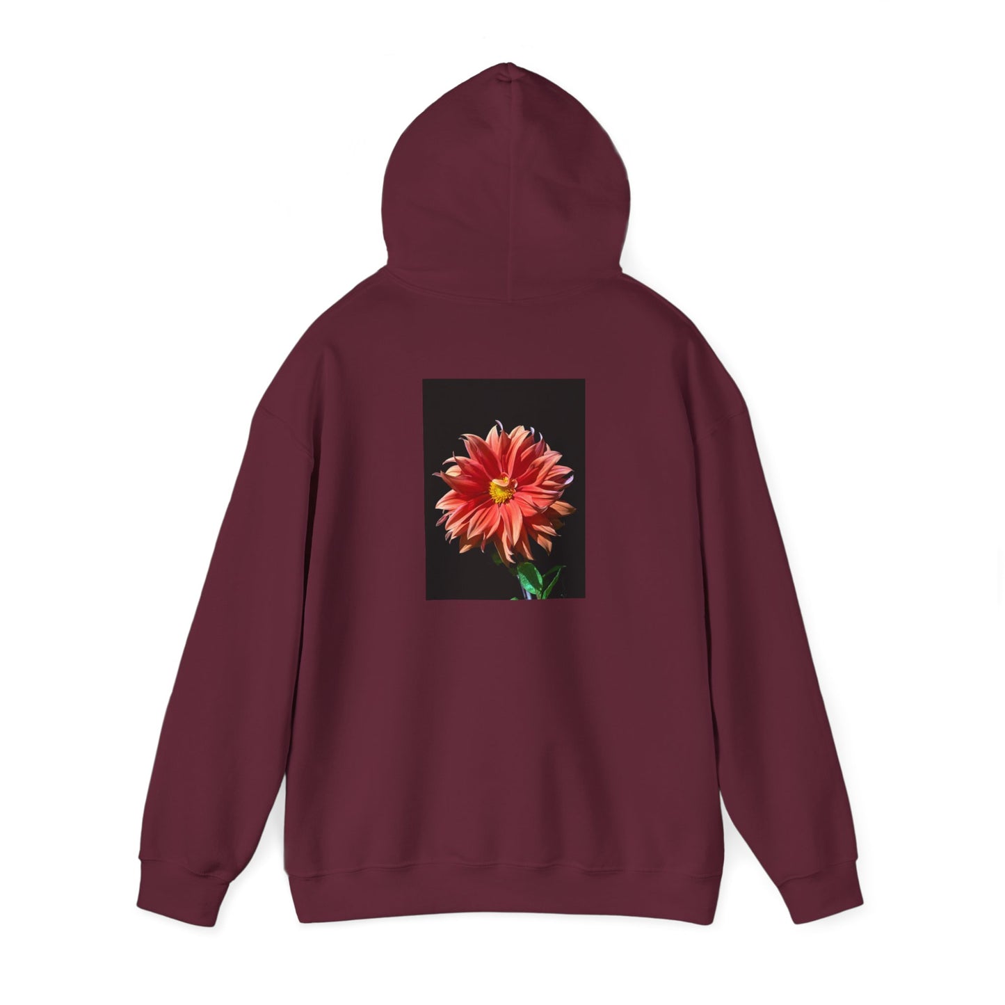 Unisex Heavy Blend™  Dahlia Flower Hooded Sweatshirt