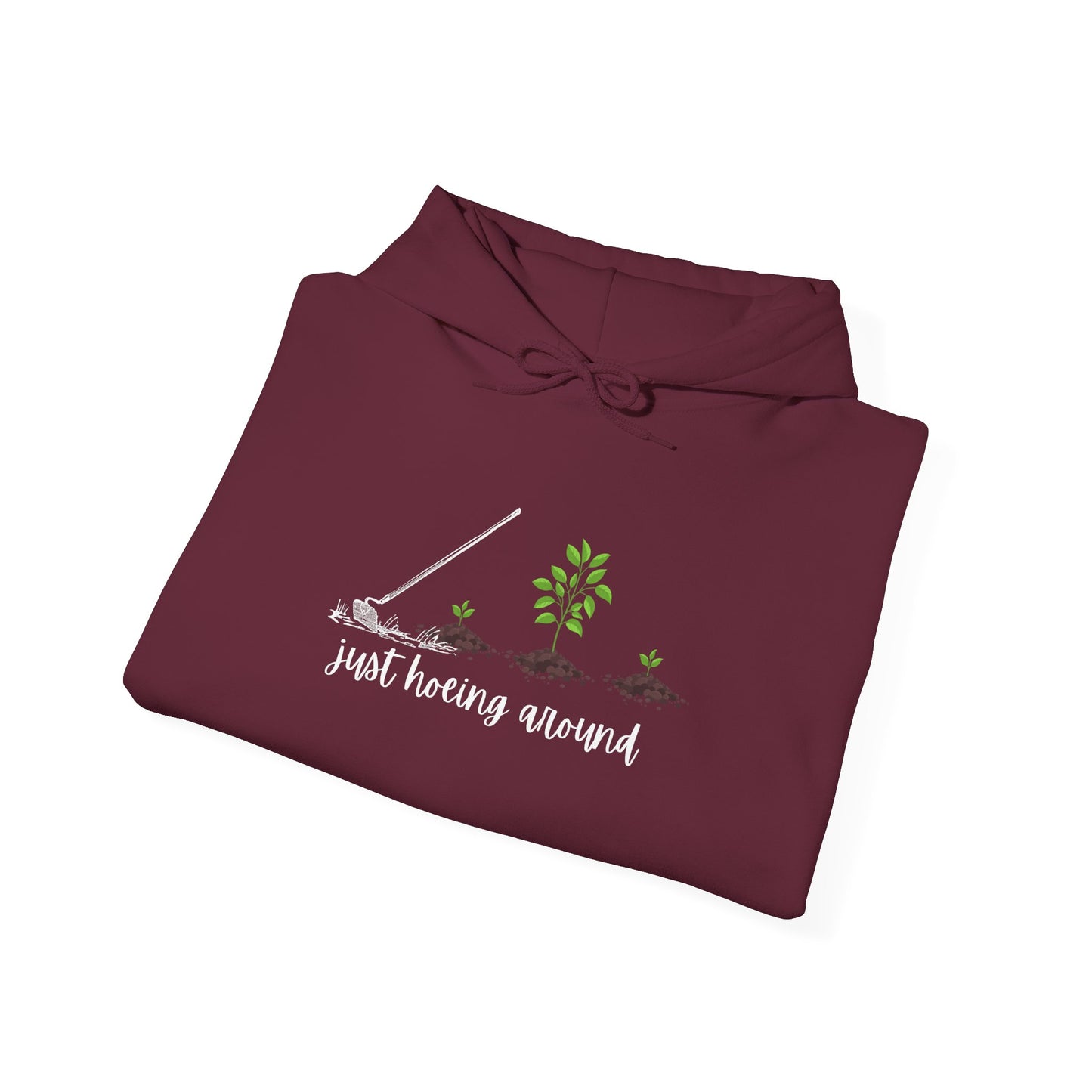Unisex Heavy Blend™ Just Hoeing Around Gardening Hooded Sweatshirt