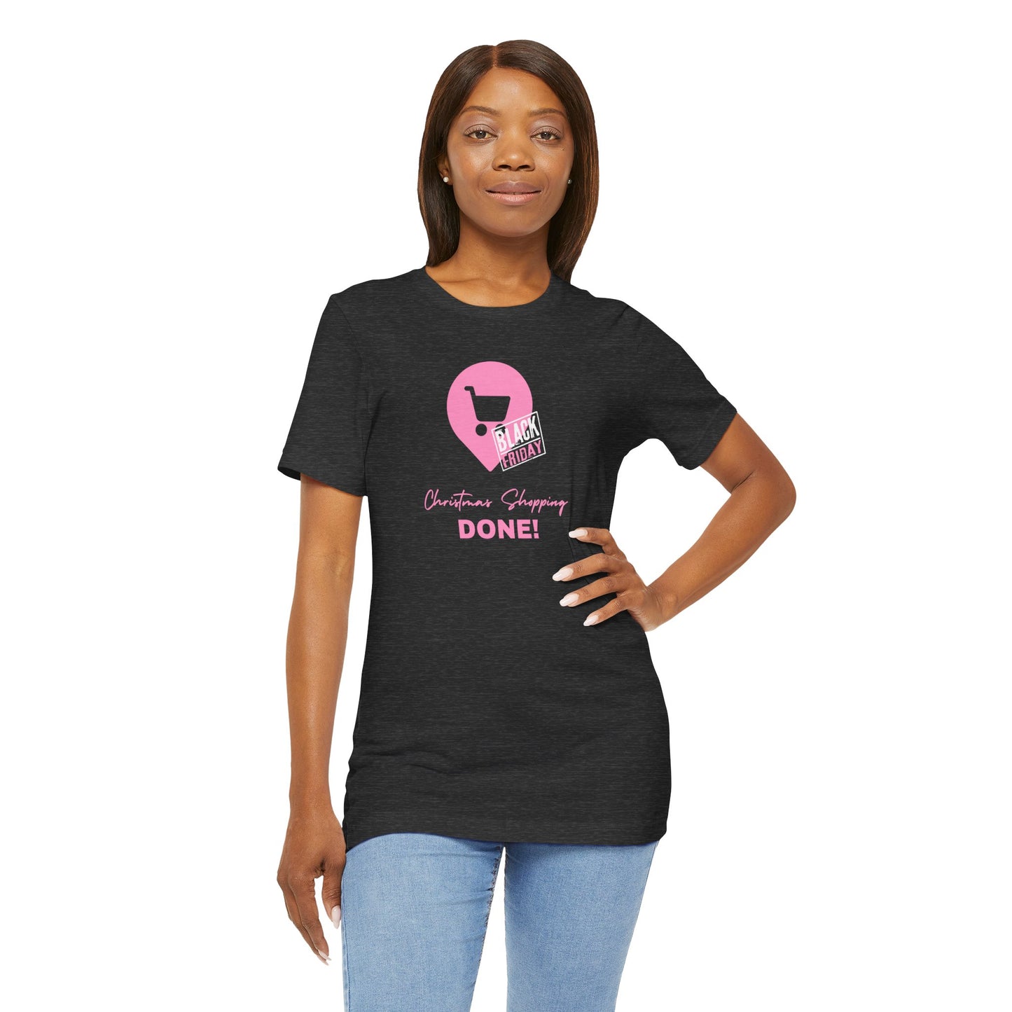 Unisex Jersey Short Sleeve Black Friday Christmas Shopping T-Shirt