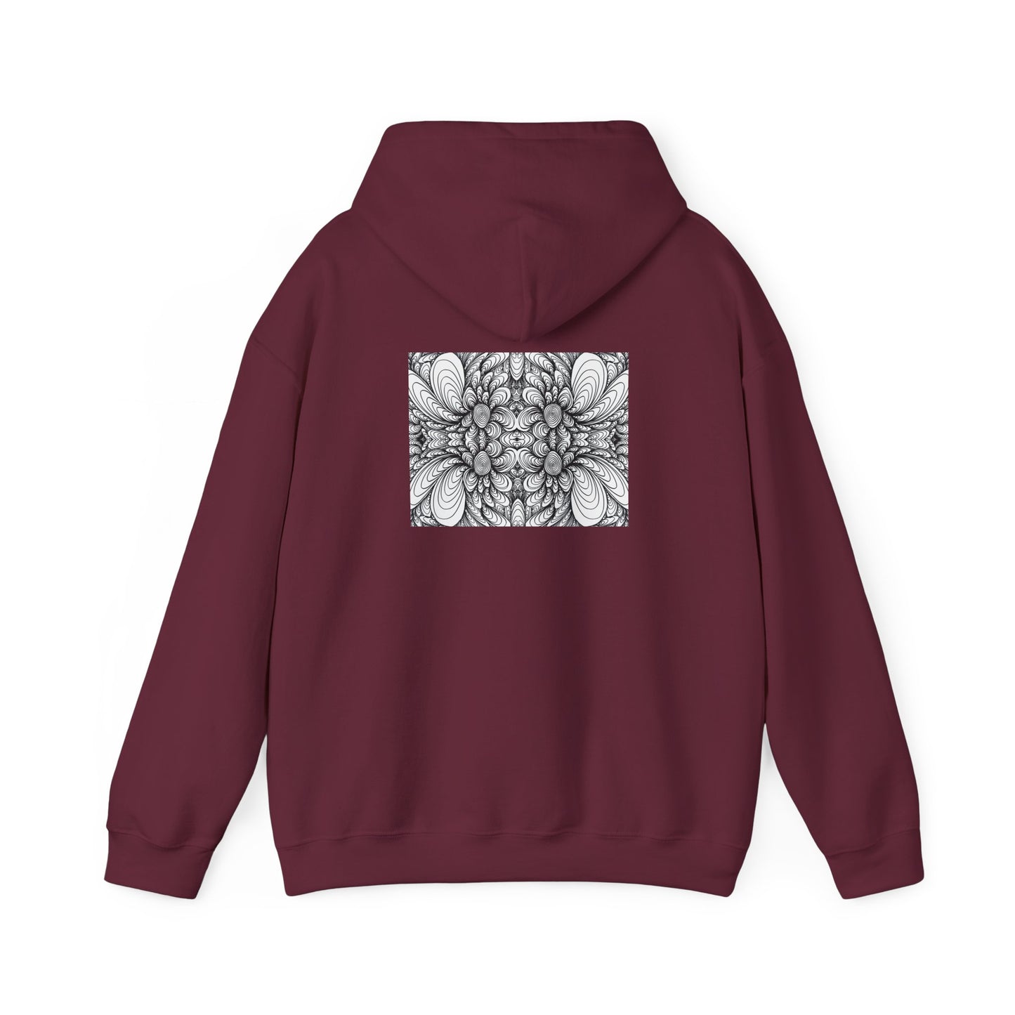 Unisex Heavy Blend™ Original Minimalist Healing Line Art Hooded Sweatshirt - Blooms