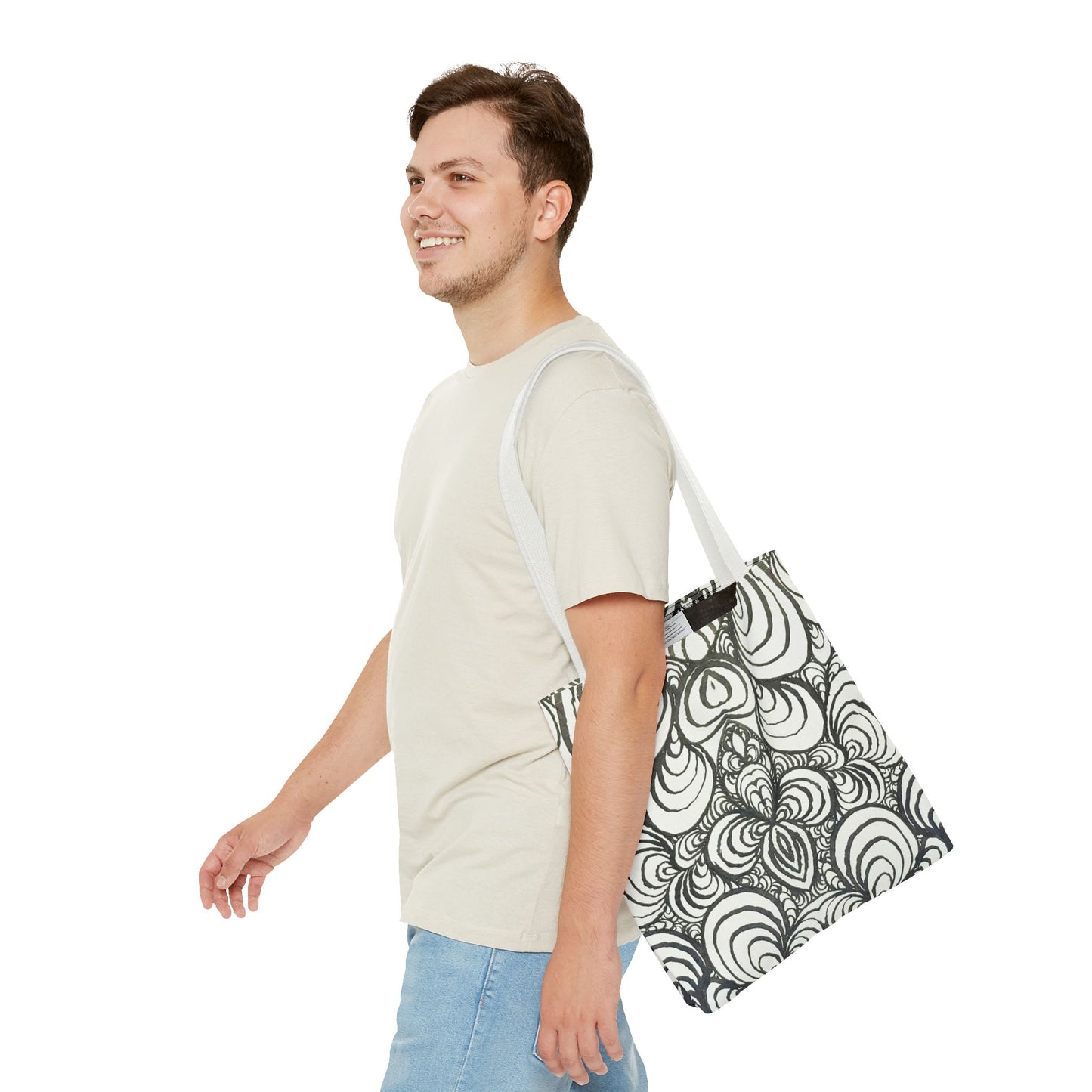 Unisex Original Line Art - All Over Print Tote Bag - Puzzle Panels 1