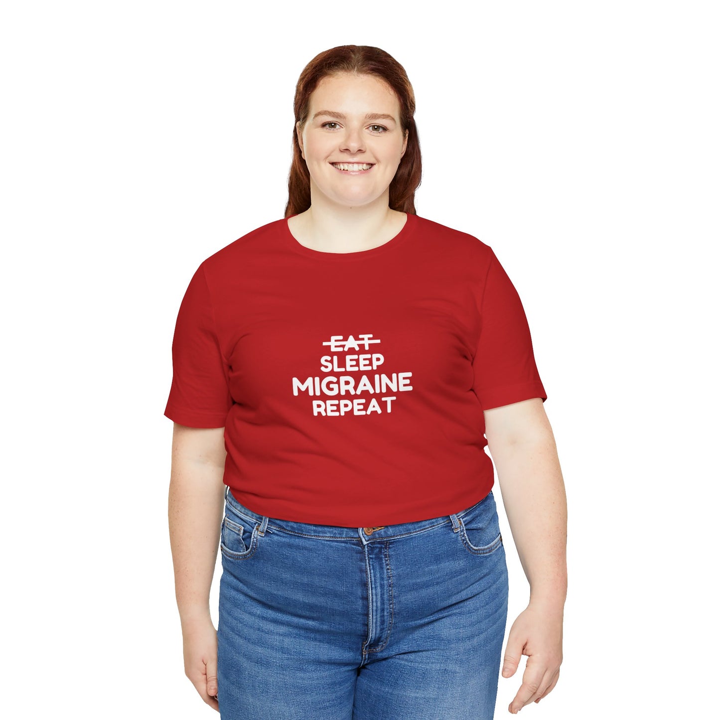 Unisex Migraine Day Invisible Illness Warrior Eat Sleep Migraine Repeat Tshirt