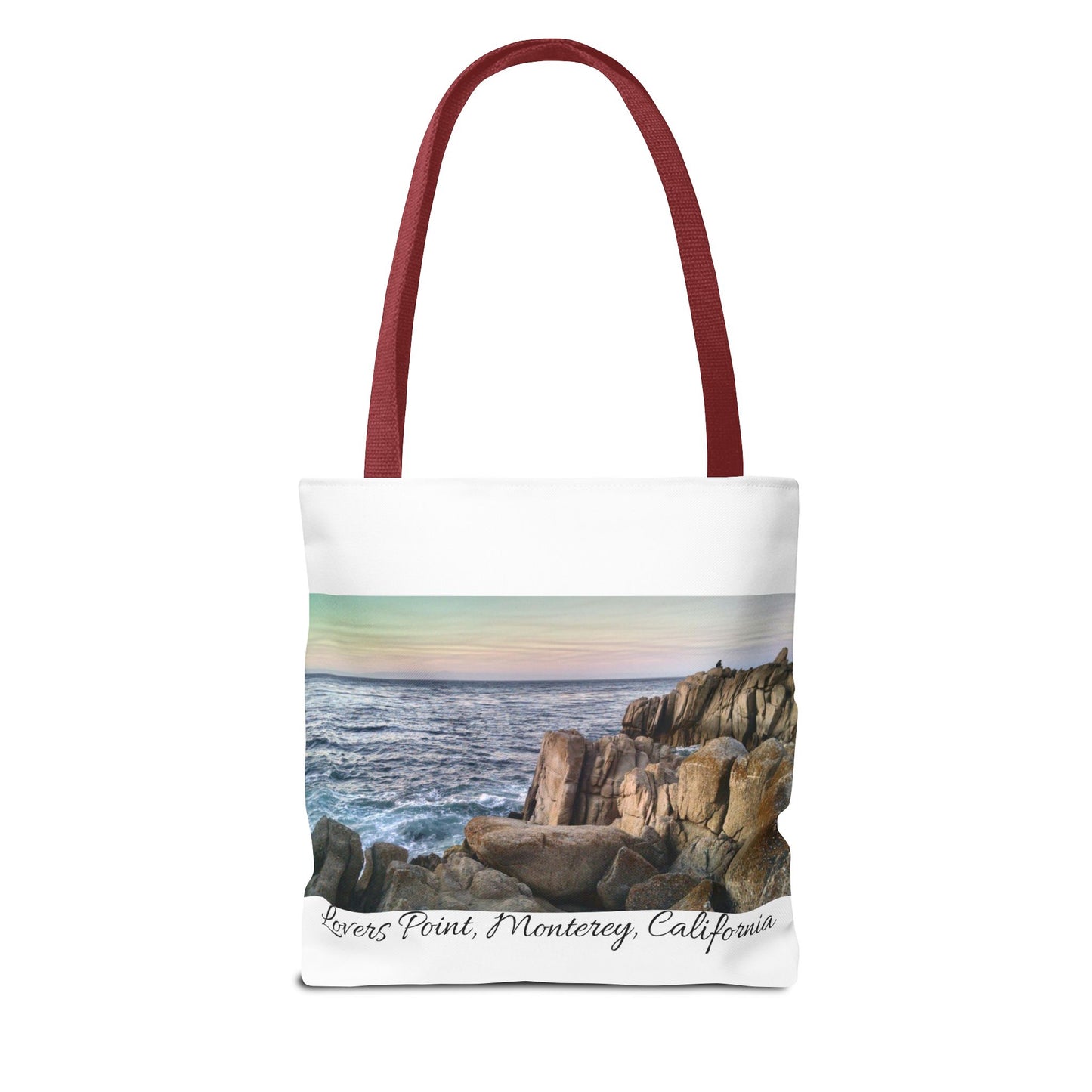 Unisex Travel Tote Bag Monterey California Scenic View Lovers Point Bay Area Keepsake Tote Bag Ocean View Nature Inspired Travel Gift Idea