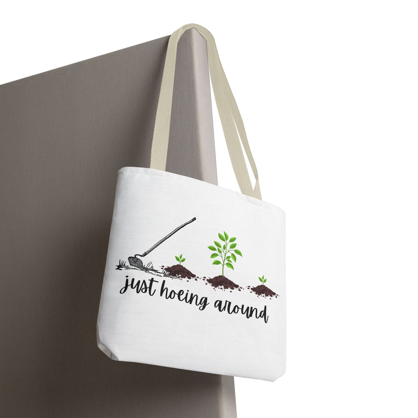 Unisex Just Hoeing Around Gardening Themed All Over Print Tote Bag
