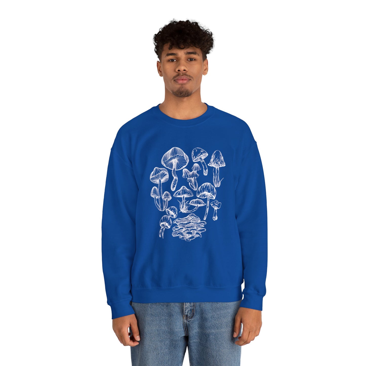 Unisex Mushroom Lover Fungi Print Toadstool Sweatshirt