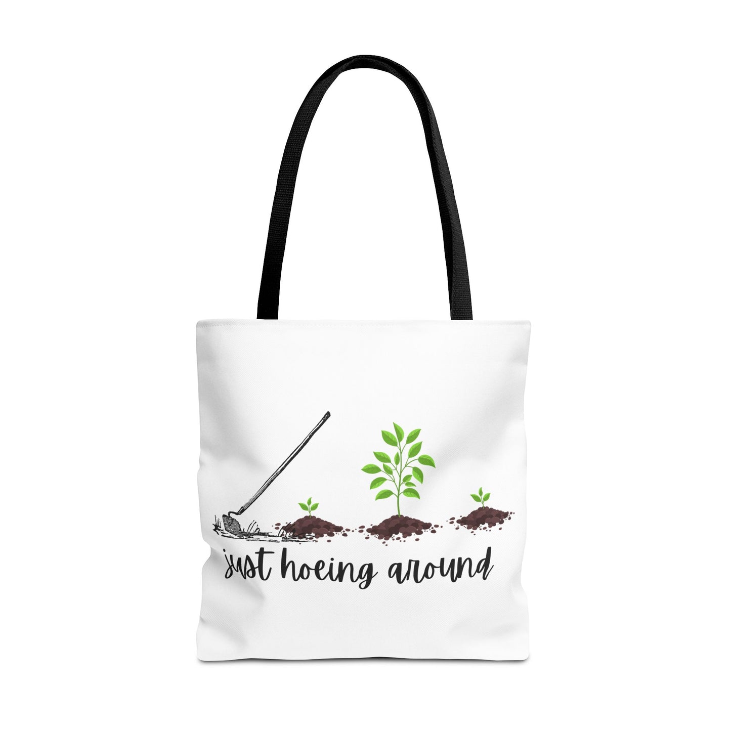 Unisex Just Hoeing Around Gardening Themed All Over Print Tote Bag