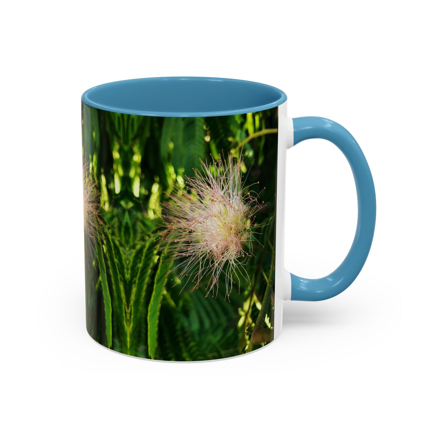 11oz /15oz Garden Themed Silk Blossom Plant Foliage Two Tone Coffee Mug