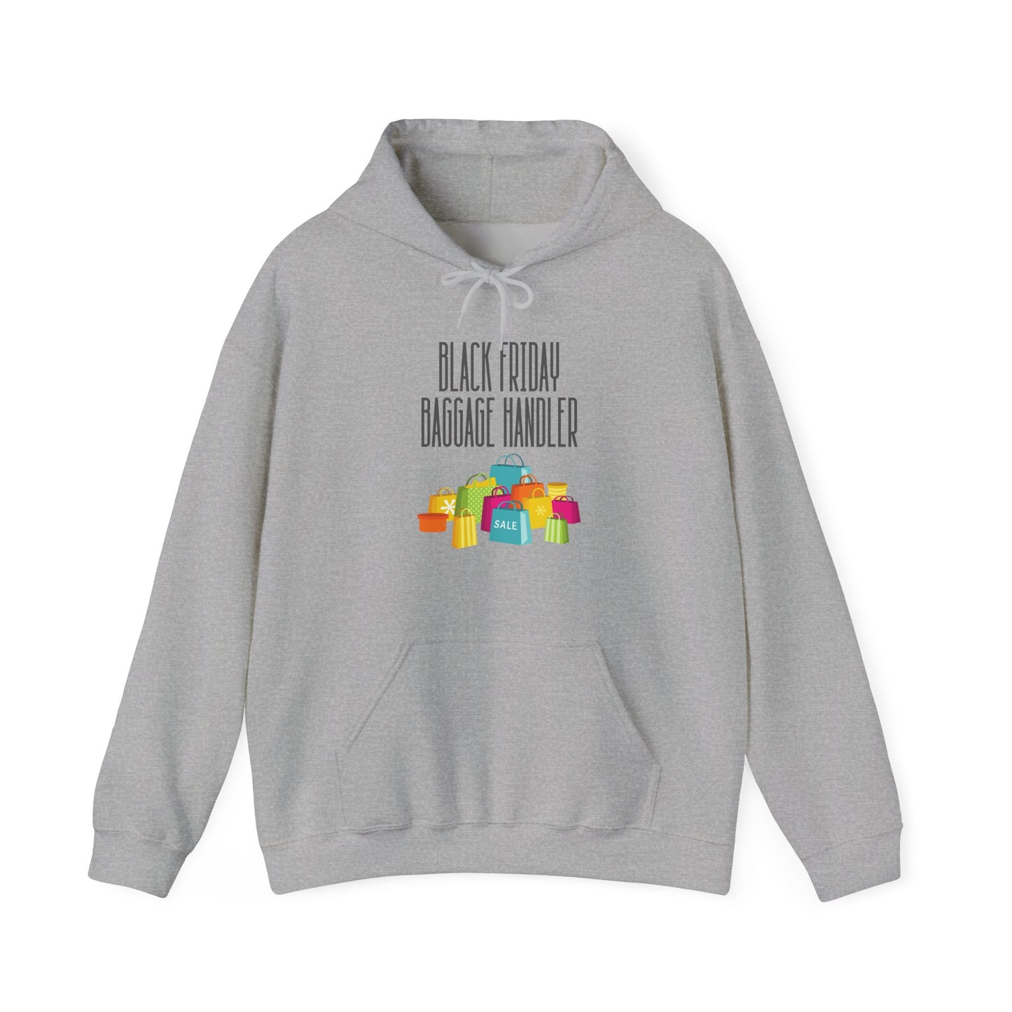 Unisex Heavy Blend™ Black Friday Christmas Sales Baggage Handler Shopping Sales Hooded Sweatshirt