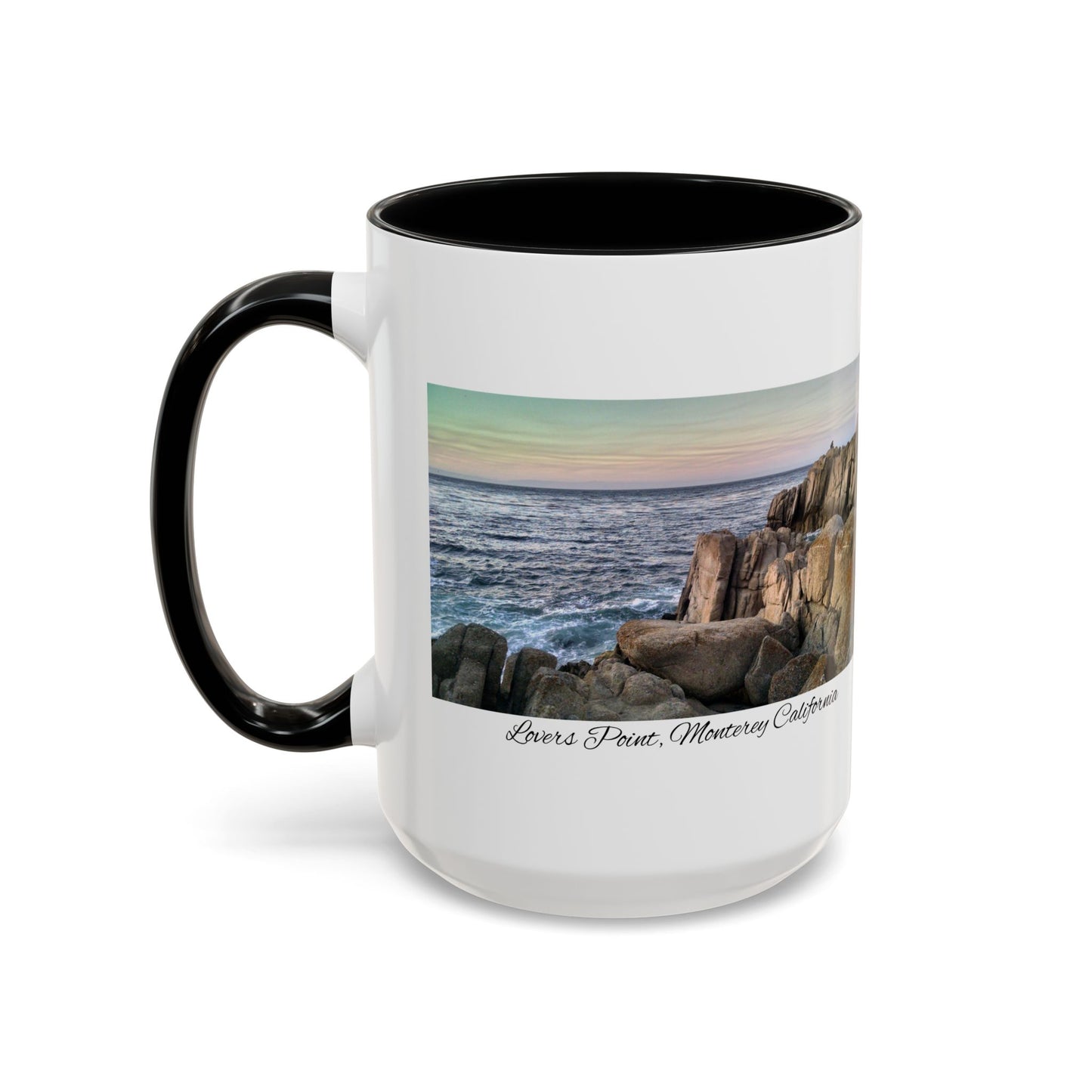 11oz/15oz Ocean View Travelers Coffee Mug Lovers Point, Monterey California San Francisco Bay Area Keepsake