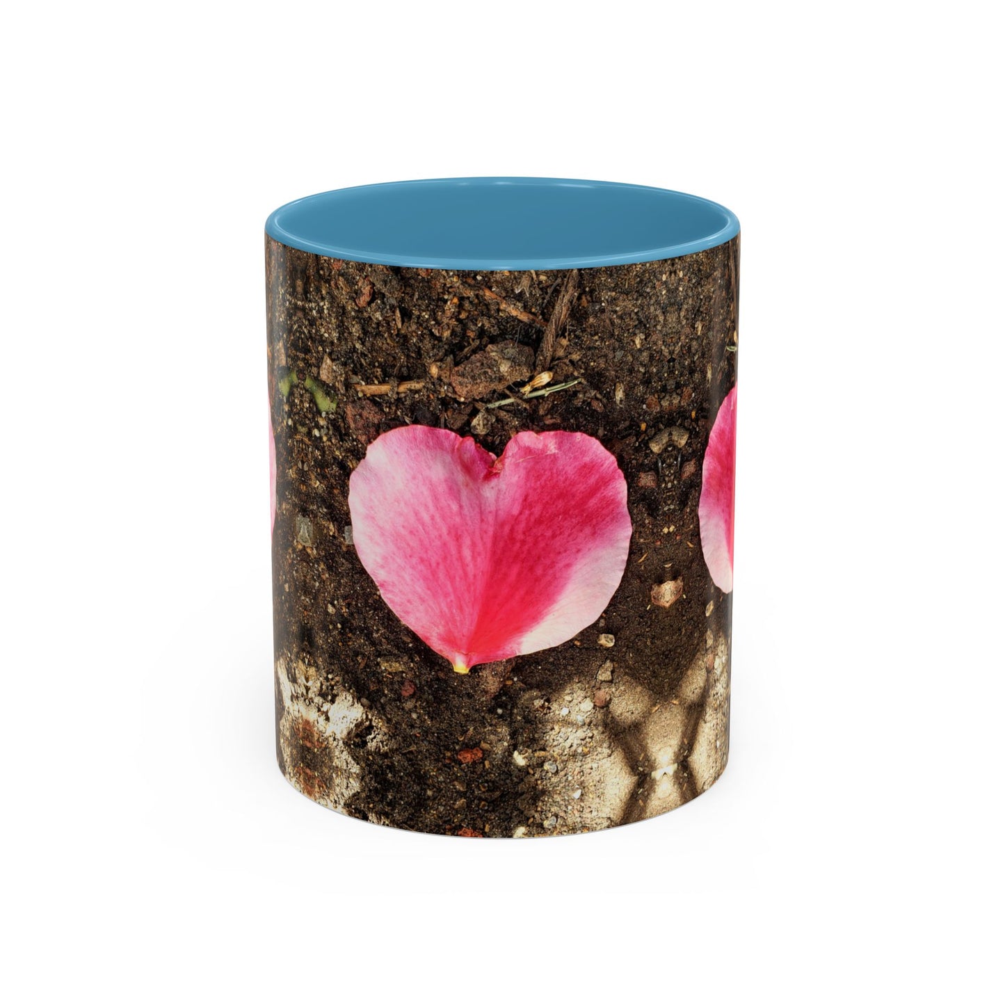 11oz/15oz Garden Themed Double Delight Heart Shaped Rose Petal Coffee Mug