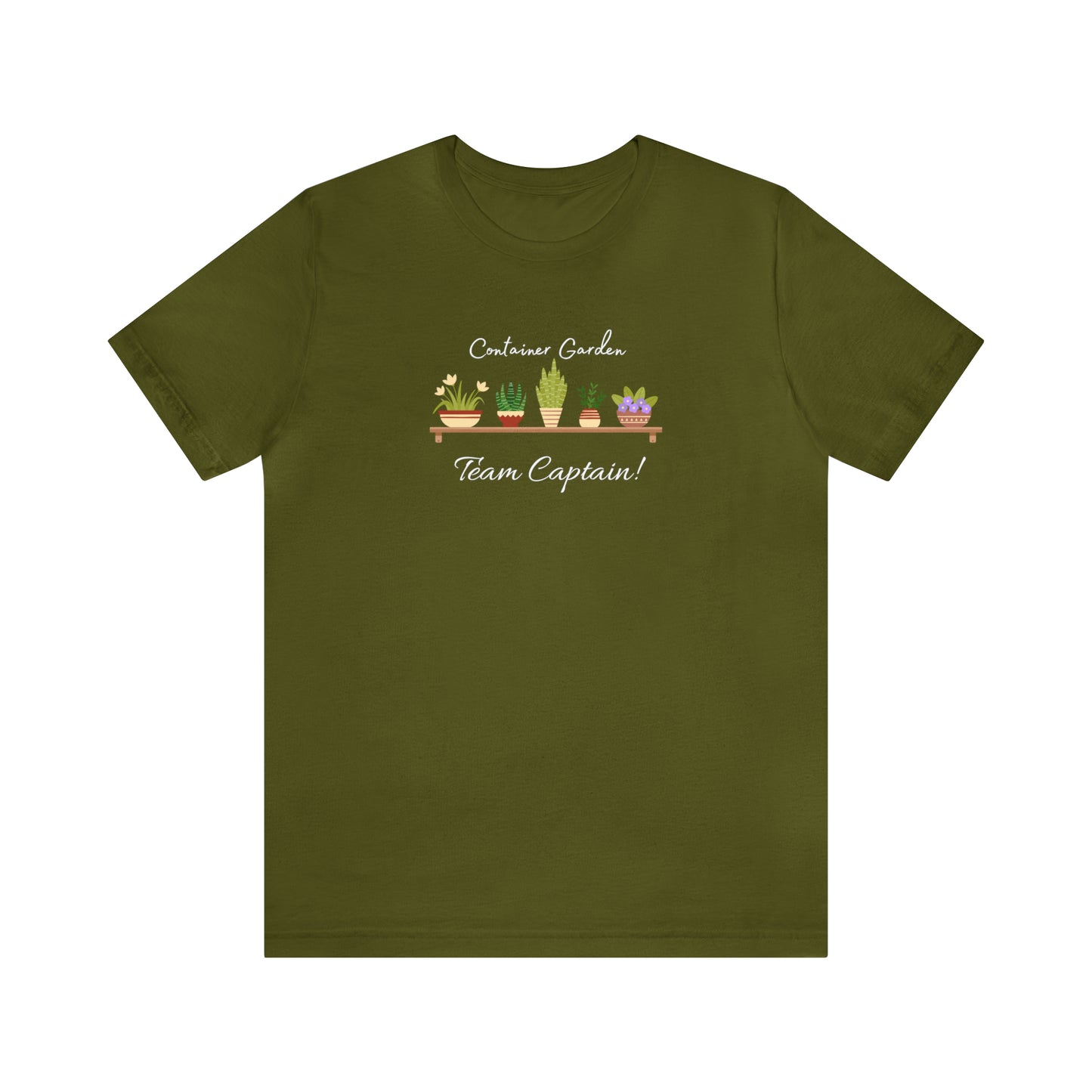 Unisex Garden Themed Container Garden Team Captain Gardening T-Shirt