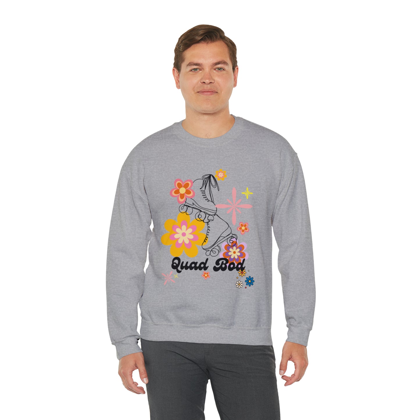 Unisex Quad Bod Retro Vibes Rollerskater Sweatshirt