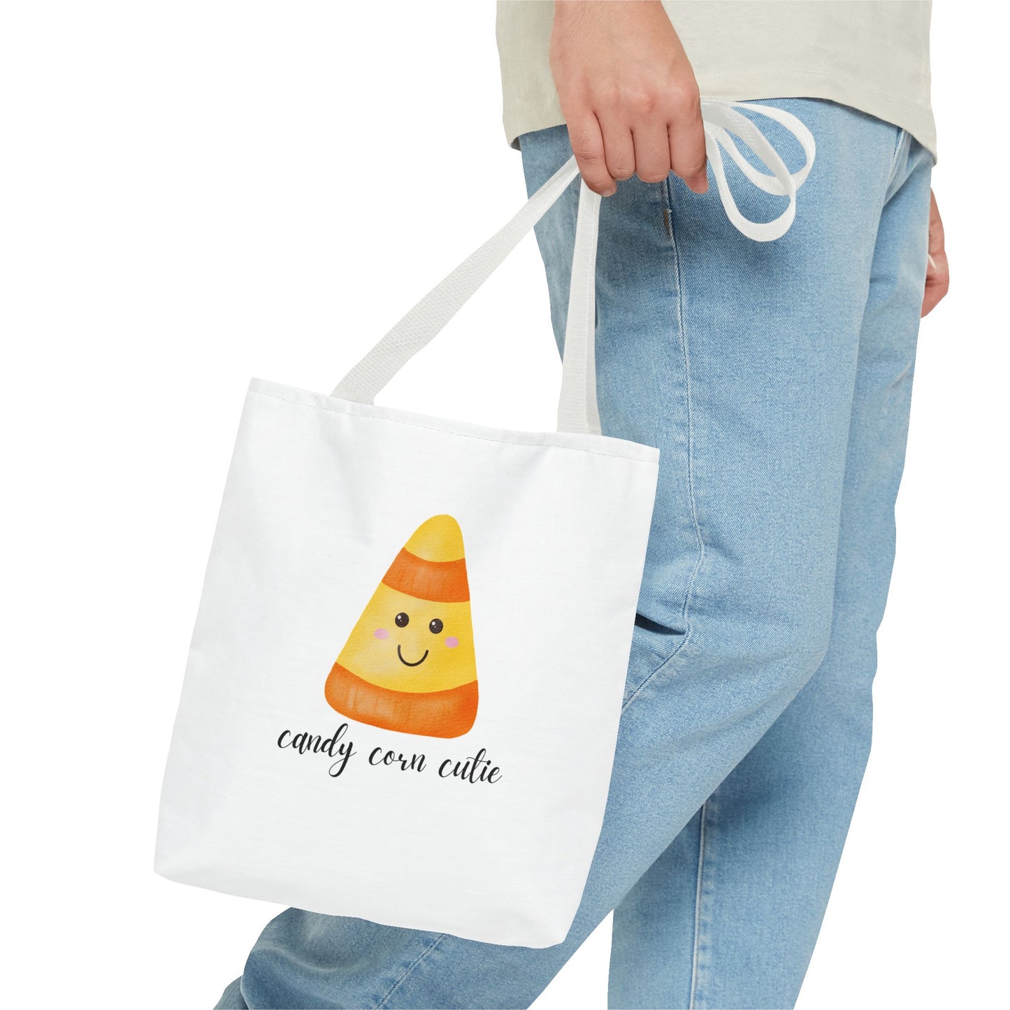 Cute Candy Corn Halloween Spooky Season Tote Trick or Treating Candy Fall Themed Reusable Lunch Bag