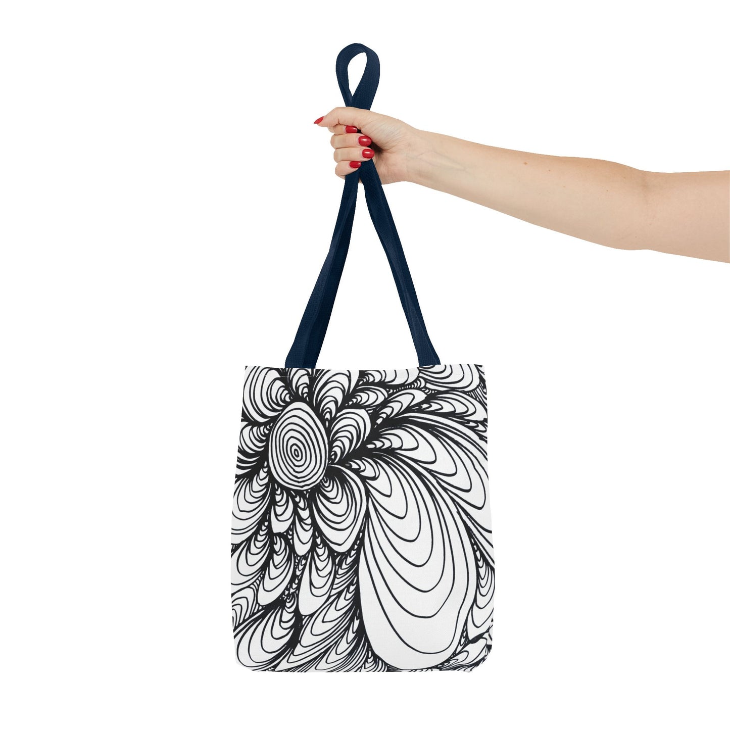 Unisex Original Doodle Art All Over Print Tote Bag - Apricots Noir