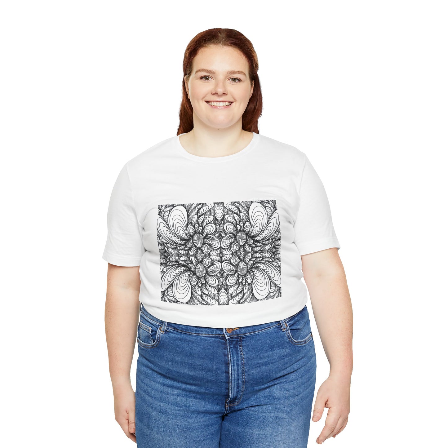 Unisex Original Line Art T-Shirt -Blooms