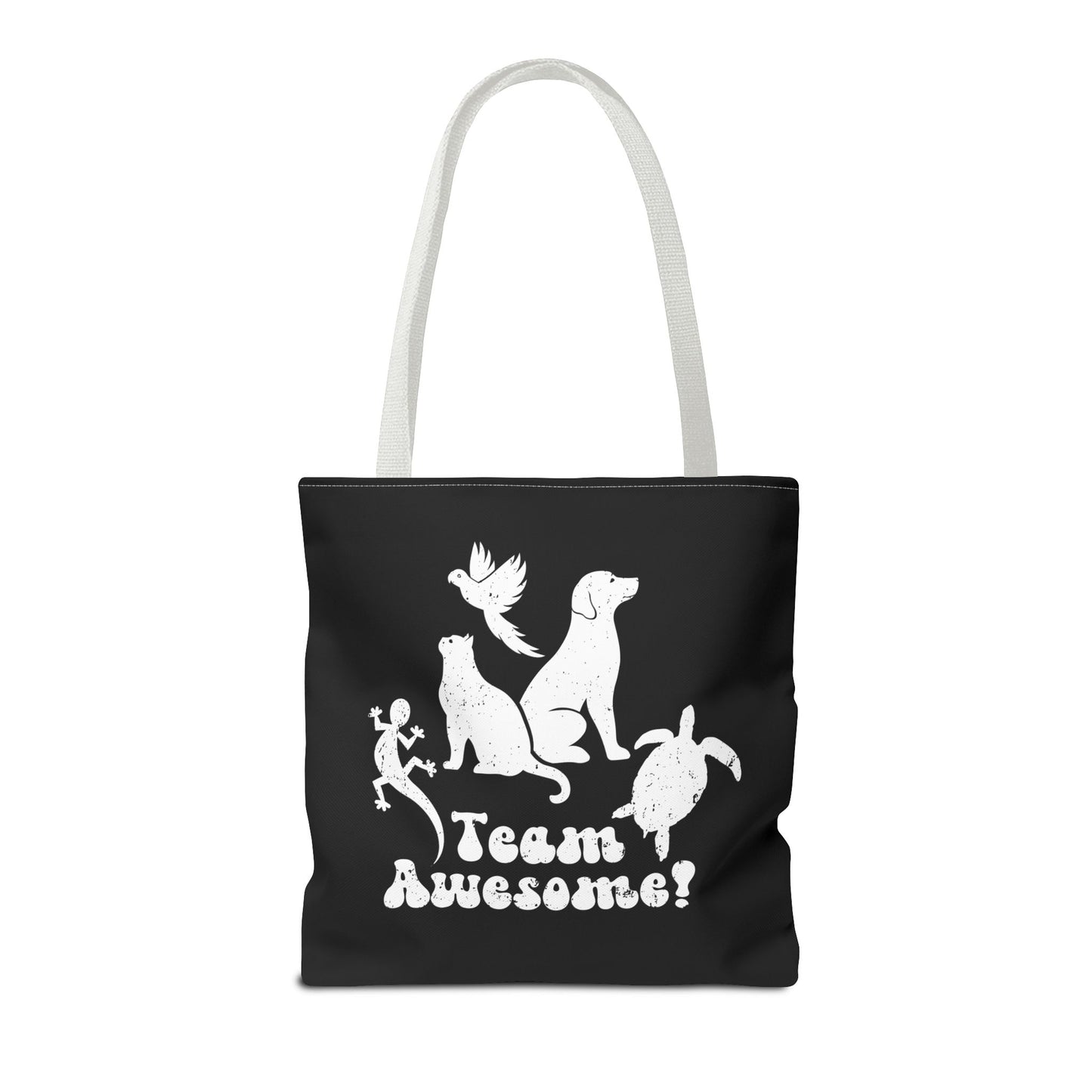 Unisex Animal Lover Lizard Cat Bird Dog Turtle Team Awesome Tote Bag
