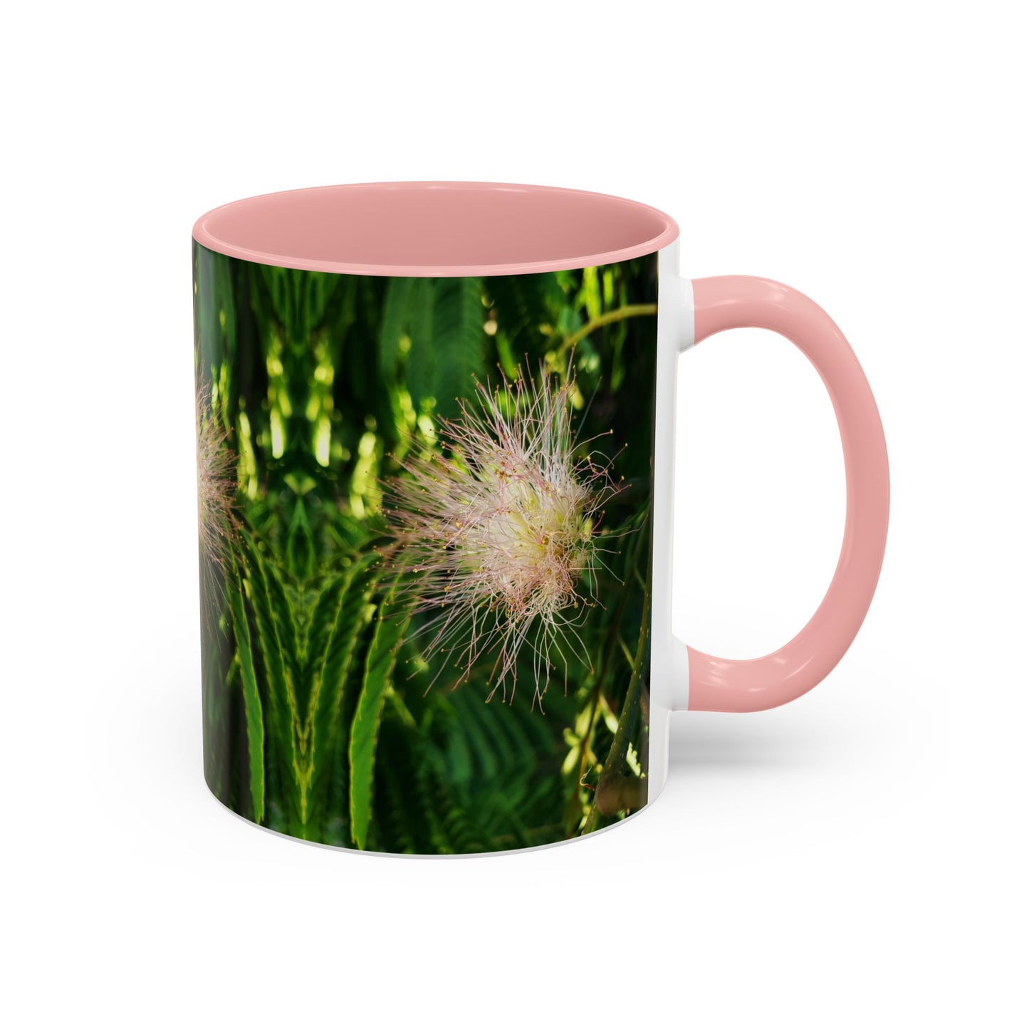 11oz /15oz Garden Themed Silk Blossom Plant Foliage Two Tone Coffee Mug
