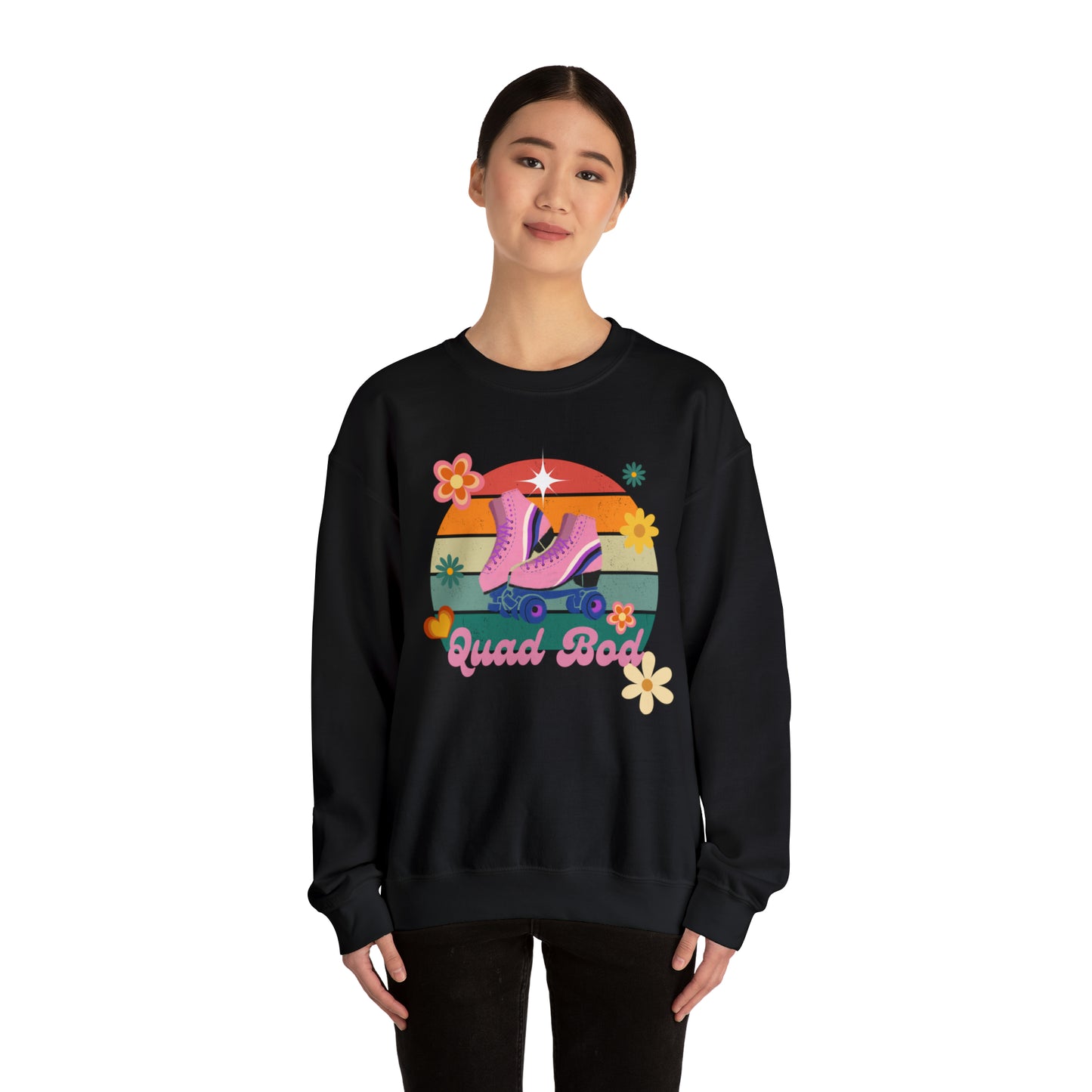 Unisex Quad Bod Retro Vibes Rollerskater Sweatshirt