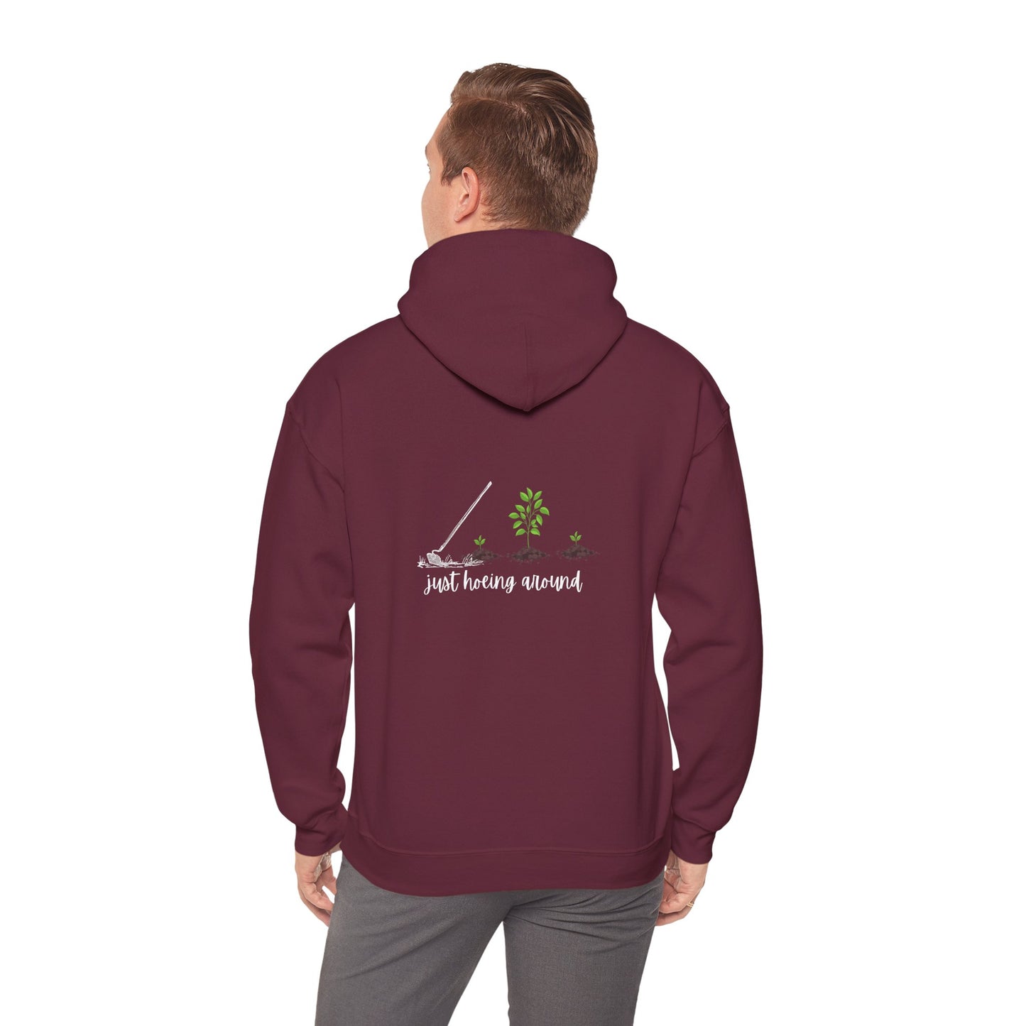 Unisex Heavy Blend™ Just Hoeing Around Gardening Hooded Sweatshirt