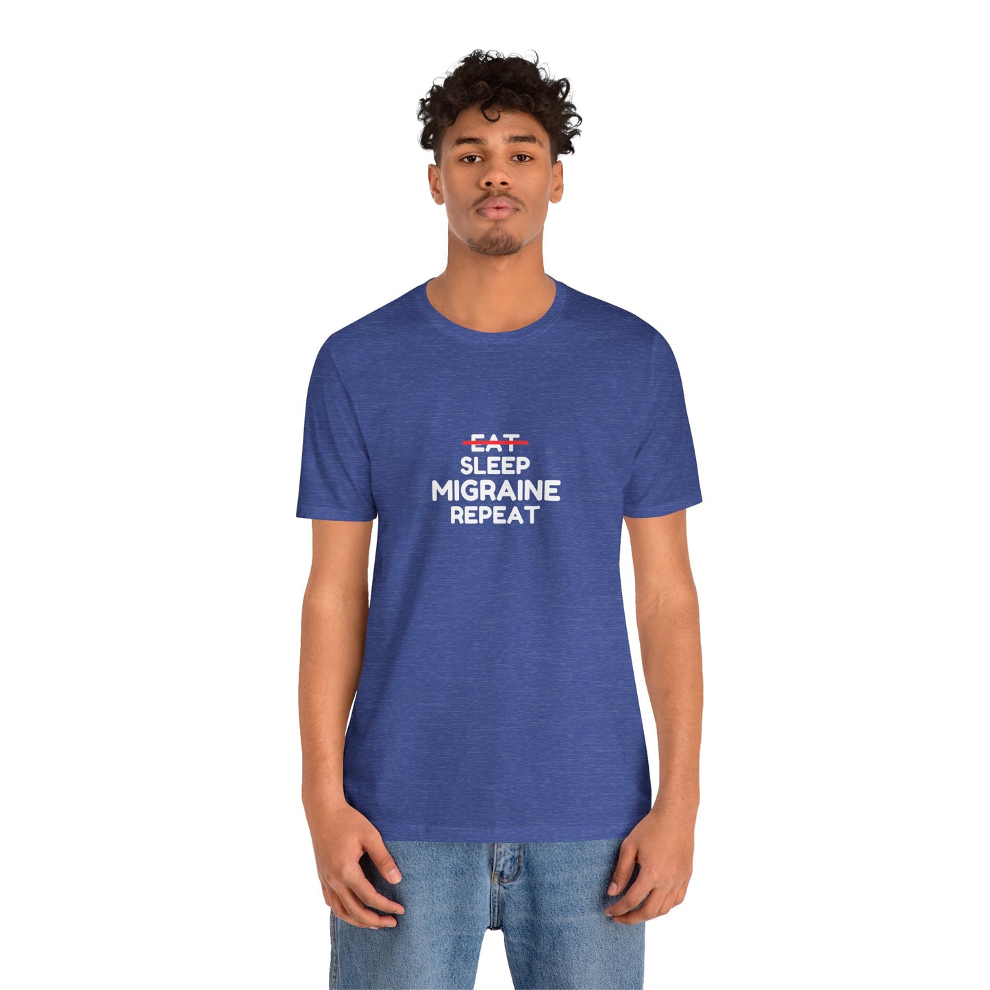 Unisex Migraine Day Invisible Illness Warrior Eat Sleep Migraine Repeat Tshirt