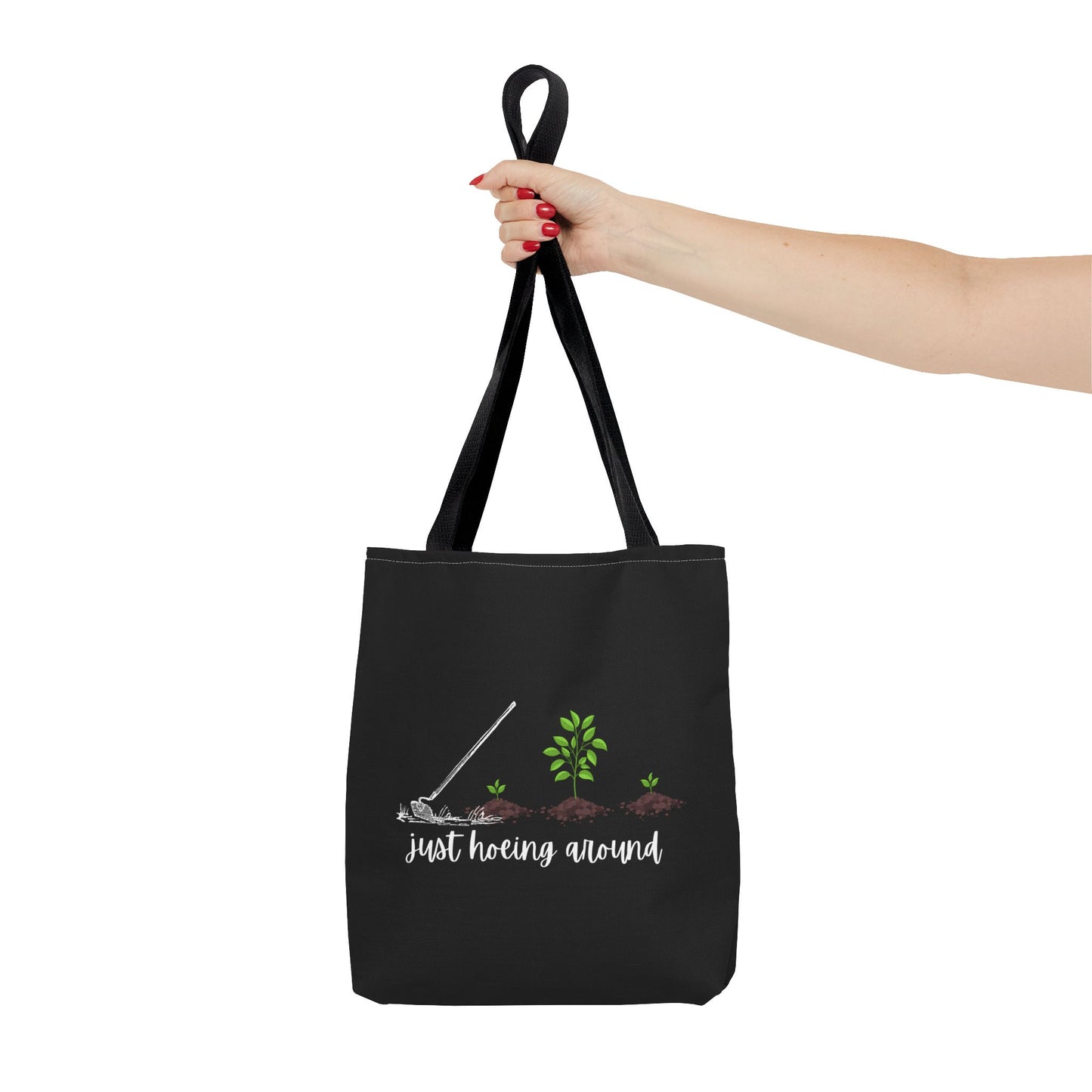 Unisex Just Hoeing Around Gardening Themed All Over Print Tote Bag