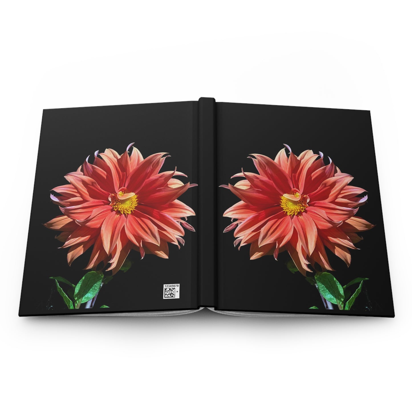 Hardcover Journal Matte Dahlia Flower
