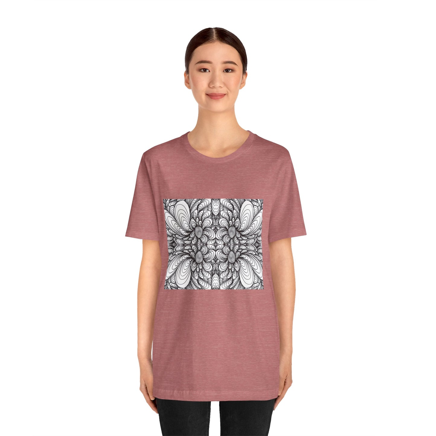 Unisex Original Line Art T-Shirt -Blooms