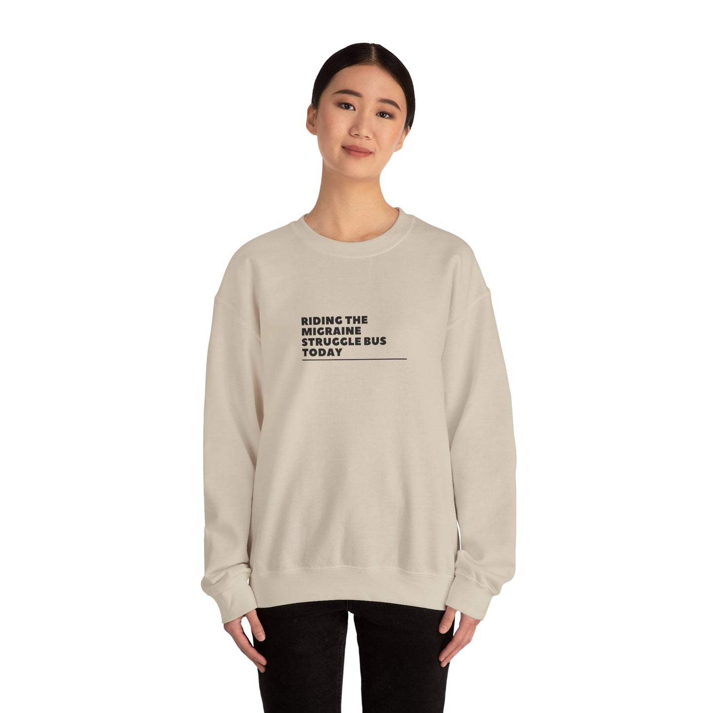 Unisex Migraine Day Invisible Illness Riding The Struggle Bus Warrior Sweatshirt