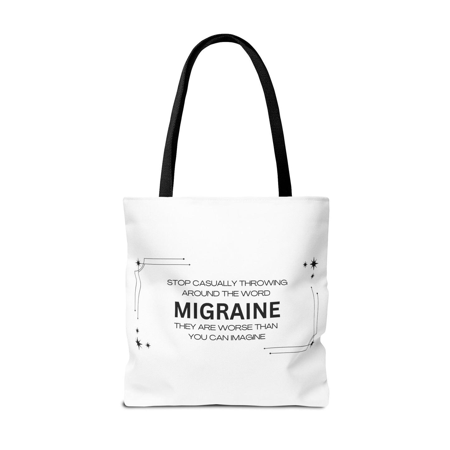 Unisex Migraine Day Invisible Illness Warrior Tote Bag