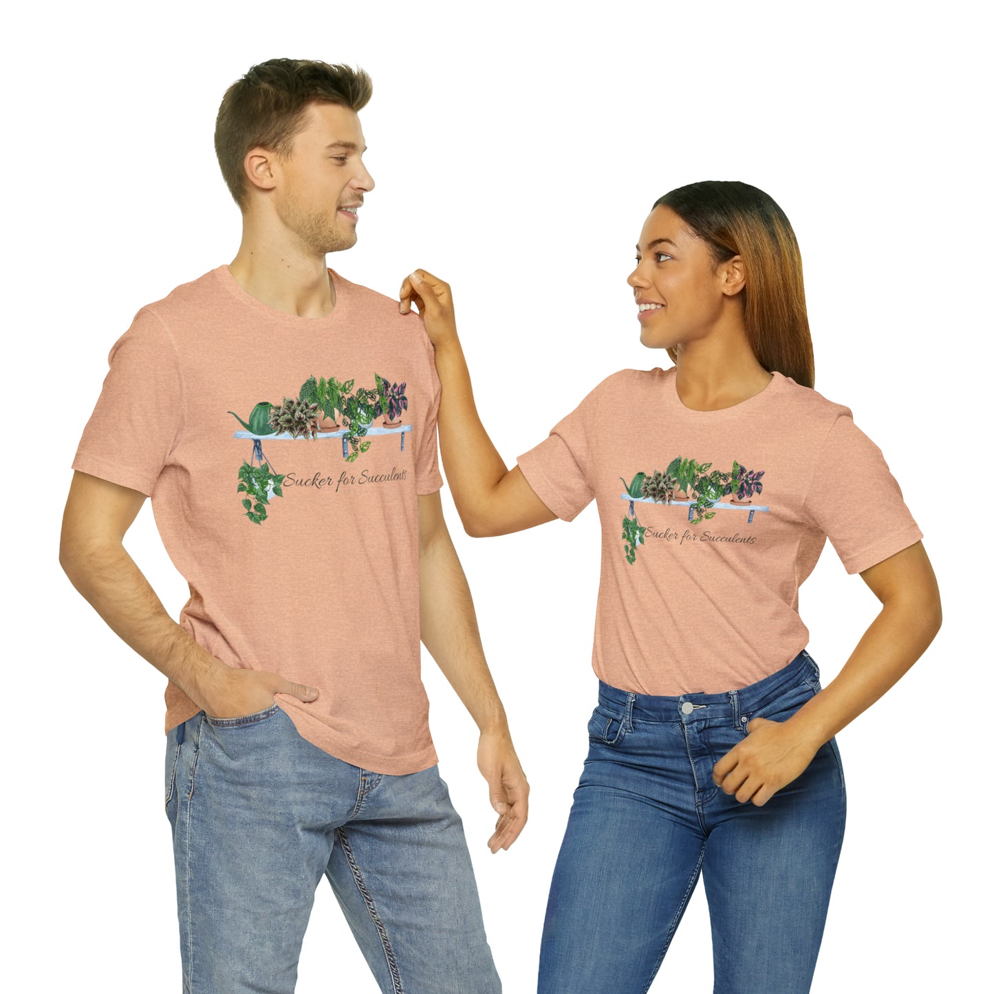 Unisex Gardening Themed T-Shirt Sucker for Succulents