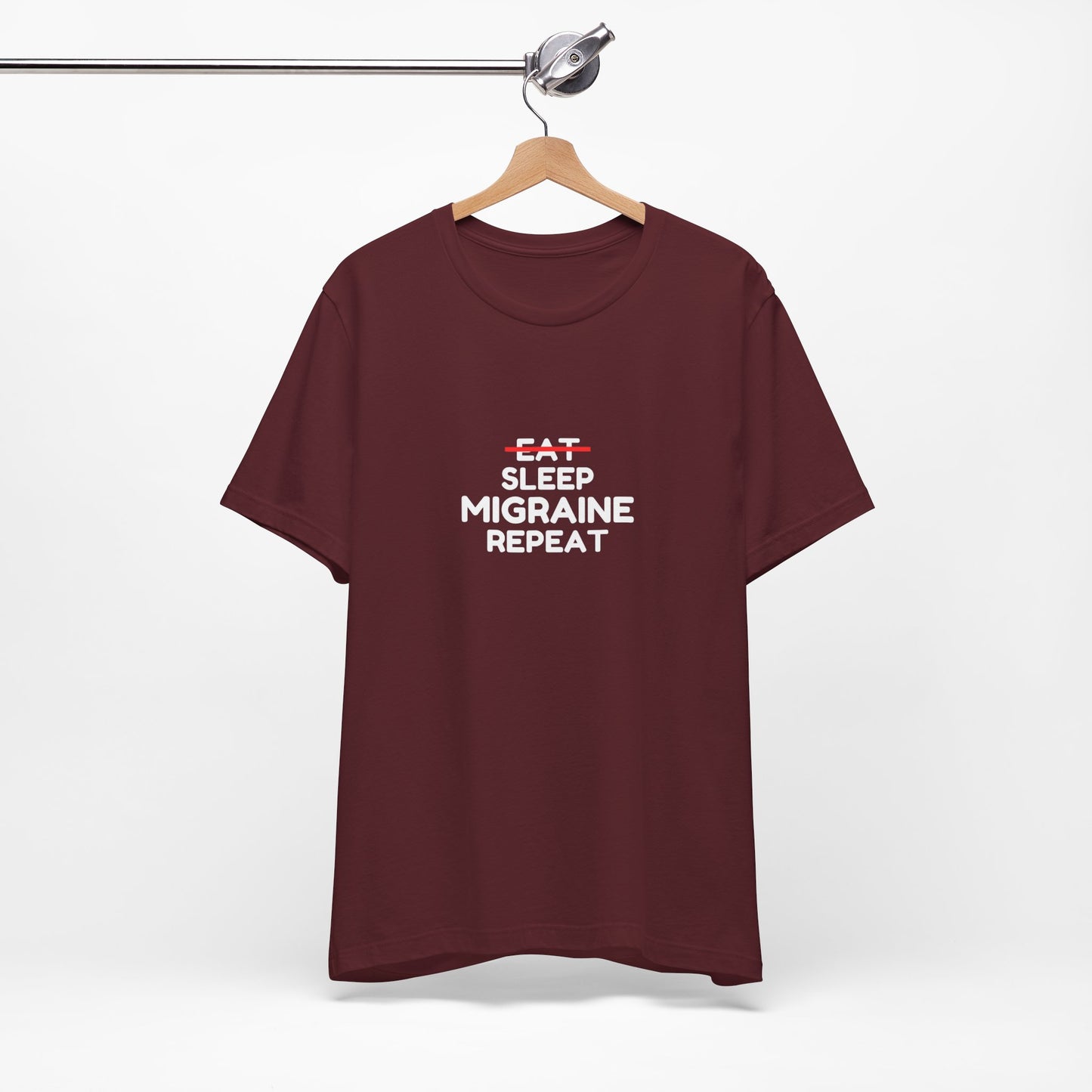 Unisex Migraine Day Invisible Illness Warrior Eat Sleep Migraine Repeat Tshirt