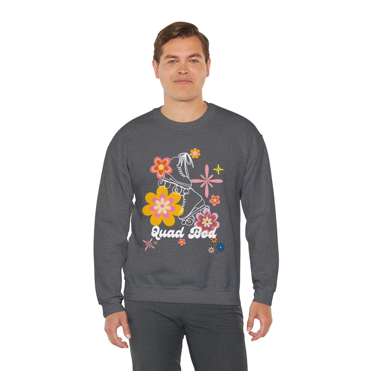 Unisex Quad Bod Retro Vibes Rollerskater Sweatshirt