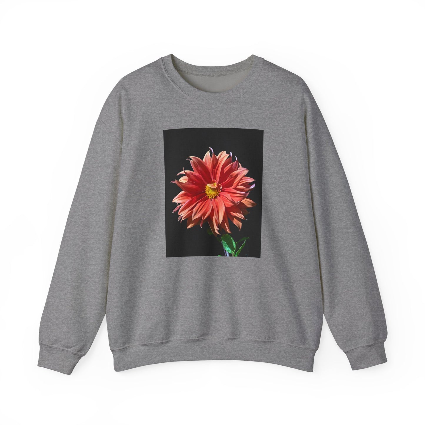 Unisex Heavy Blend™ Crewneck Dahlia Flower Sweatshirt