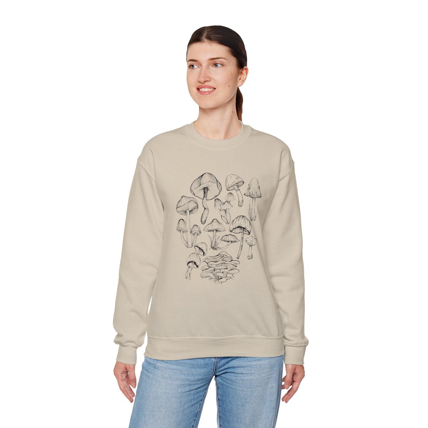 Unisex Mushroom Lover Fungi Print Toadstool Sweatshirt