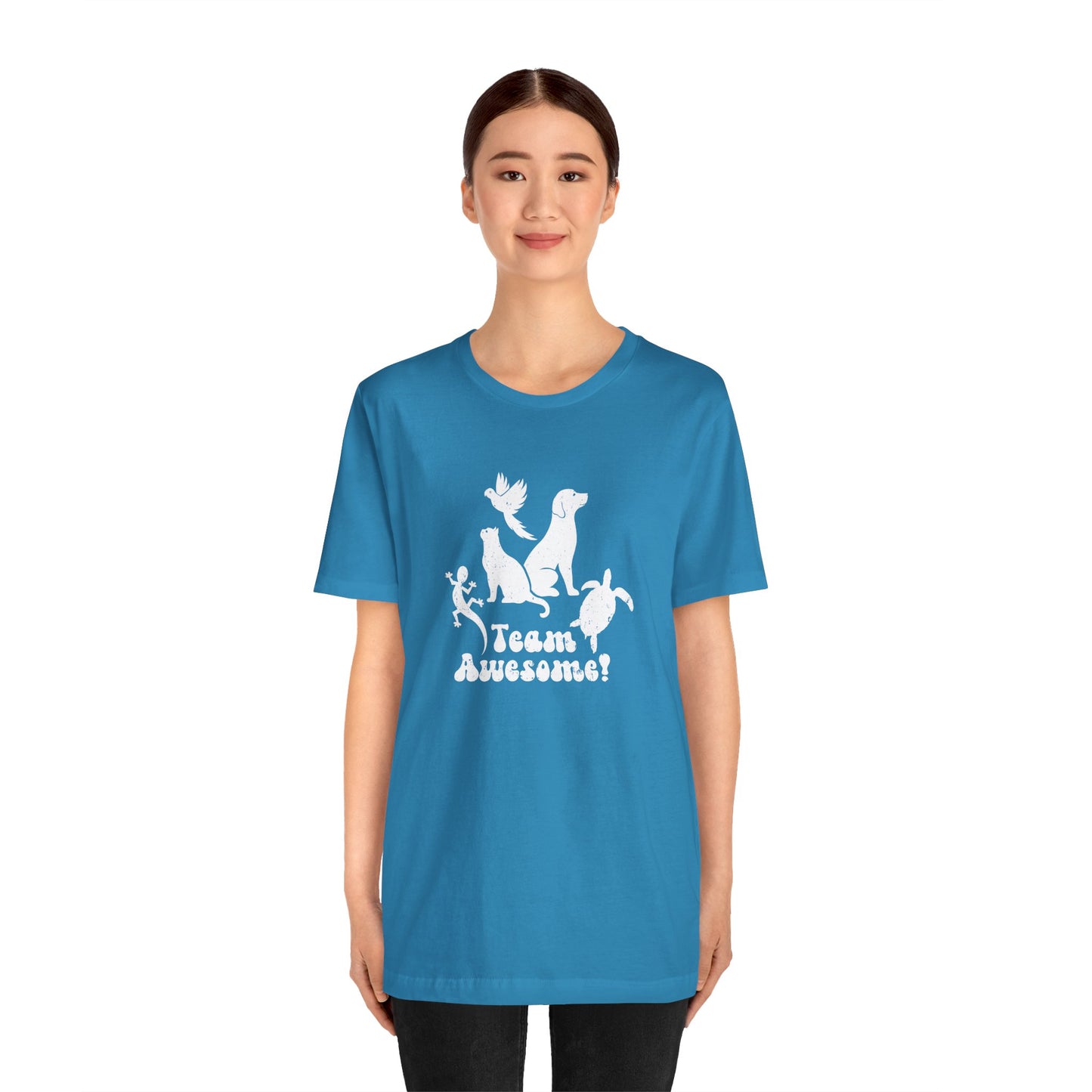 Unisex Animal Lover Lizard Cat Bird Dog Turtle Team Awesome T-Shirt