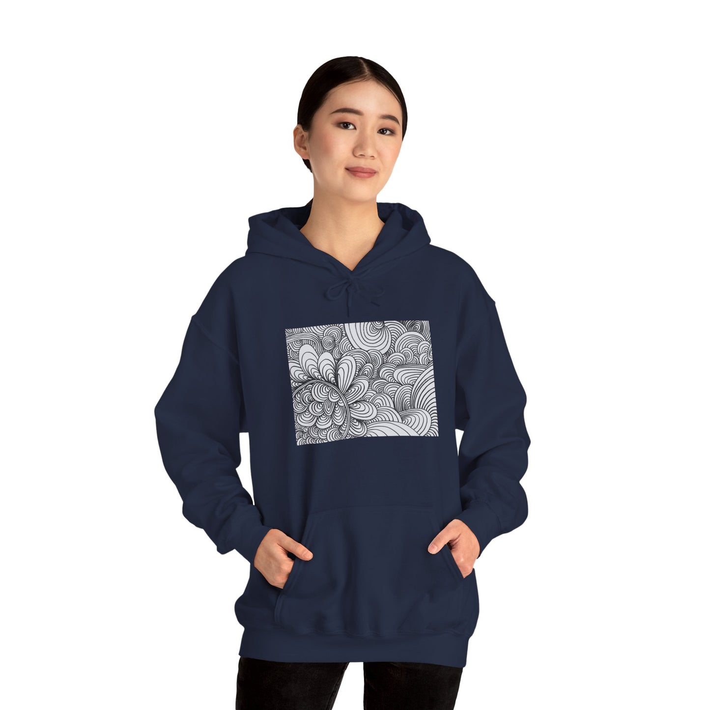 Unisex Heavy Blend™ Original Art Hooded Sweatshirt - Apricots Noir Mirage