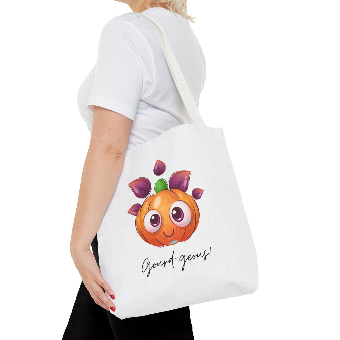 Cute Halloween Pumpkin Tote Spooky Season Tote Trick or Treating Candy Bag Fall Themed Reusable Lunch Tote