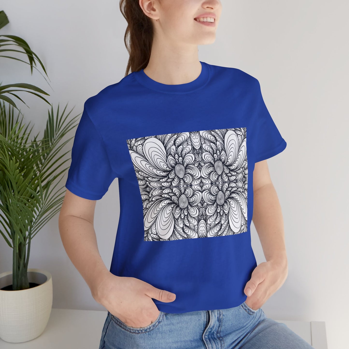 Unisex Original Line Art T-Shirt -Blooms