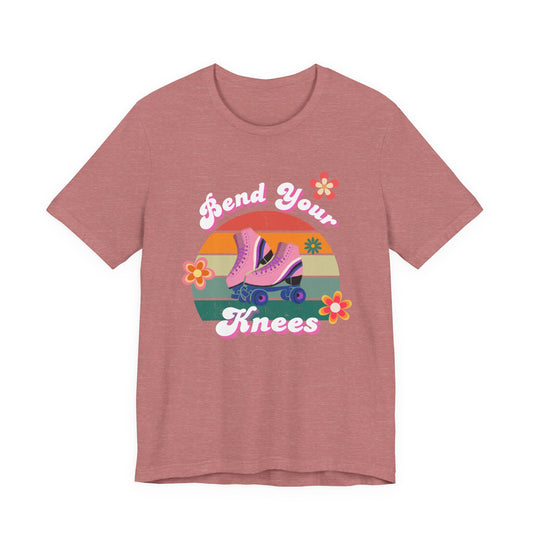 Unisex Retro Vibes Bend Your Knees Skater T-Shirt