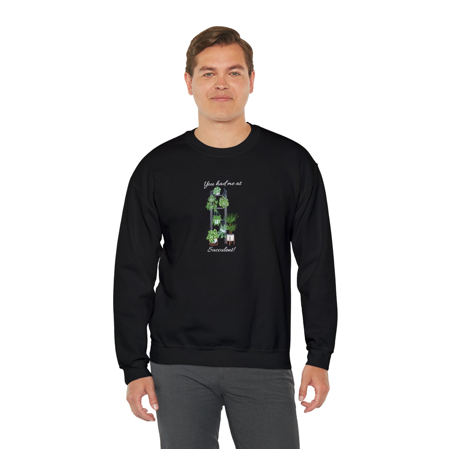 Unisex Garden Themed Succulent Sweatshirt