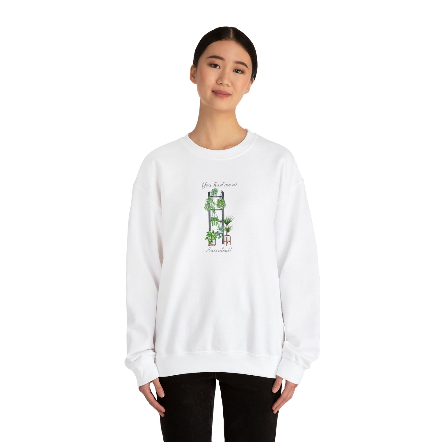 Unisex Garden Themed Succulent Sweatshirt